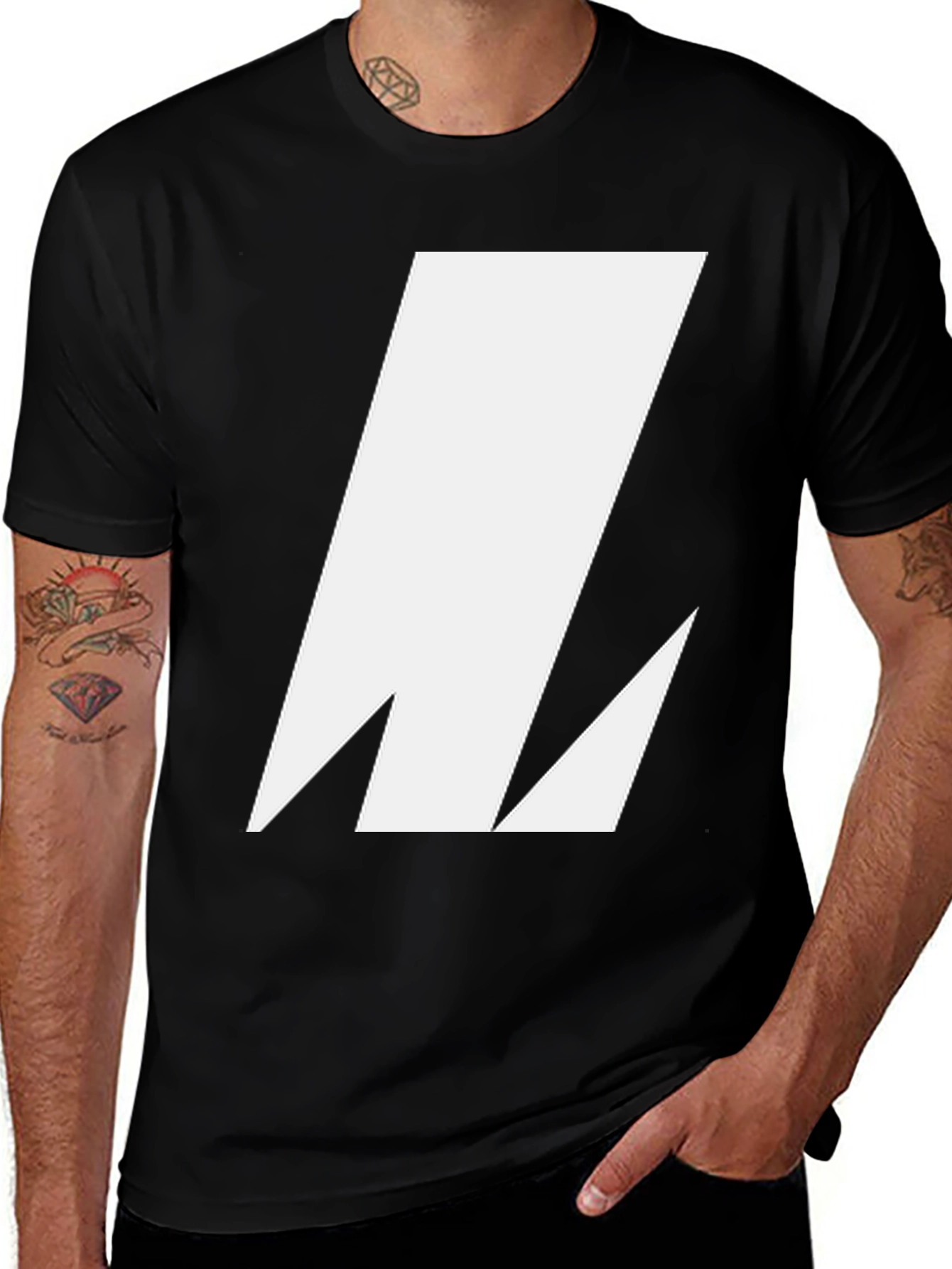 Bold Graphic Tee - Modern Geometric Design