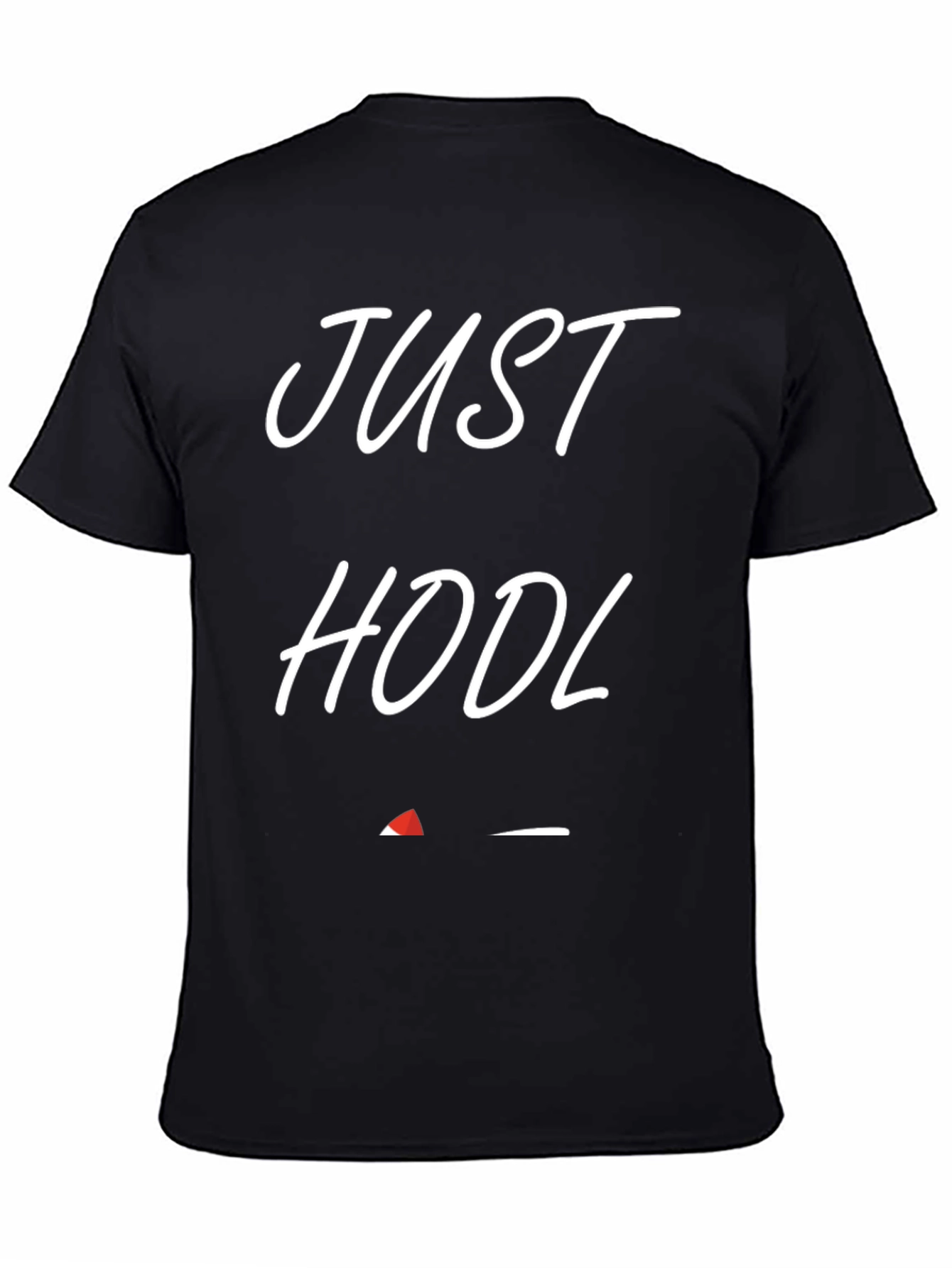 Just HODL Black Cotton T-Shirt - Crypto Investor Apparel