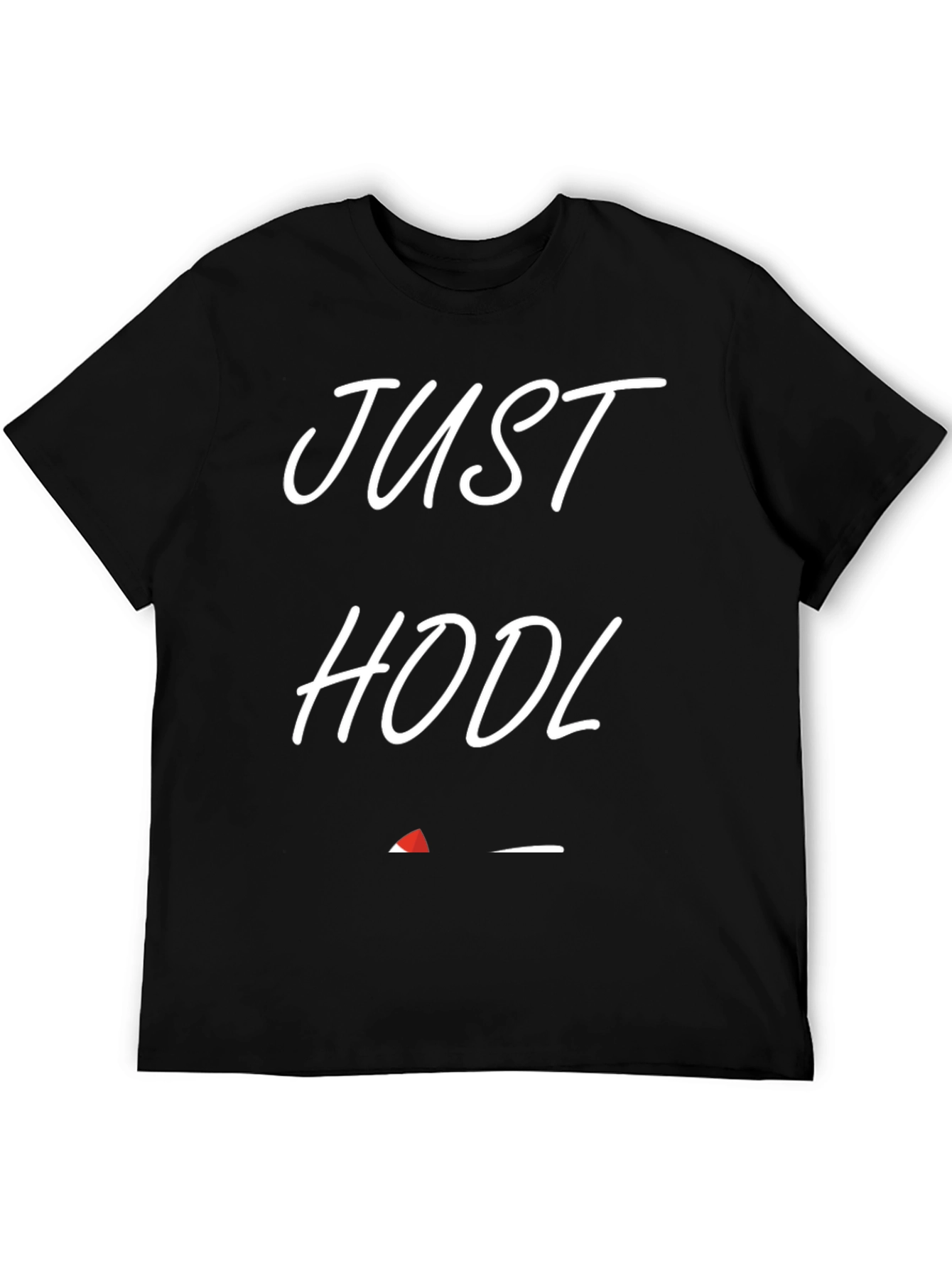 Just HODL Black Cotton T-Shirt - Crypto Investor Apparel