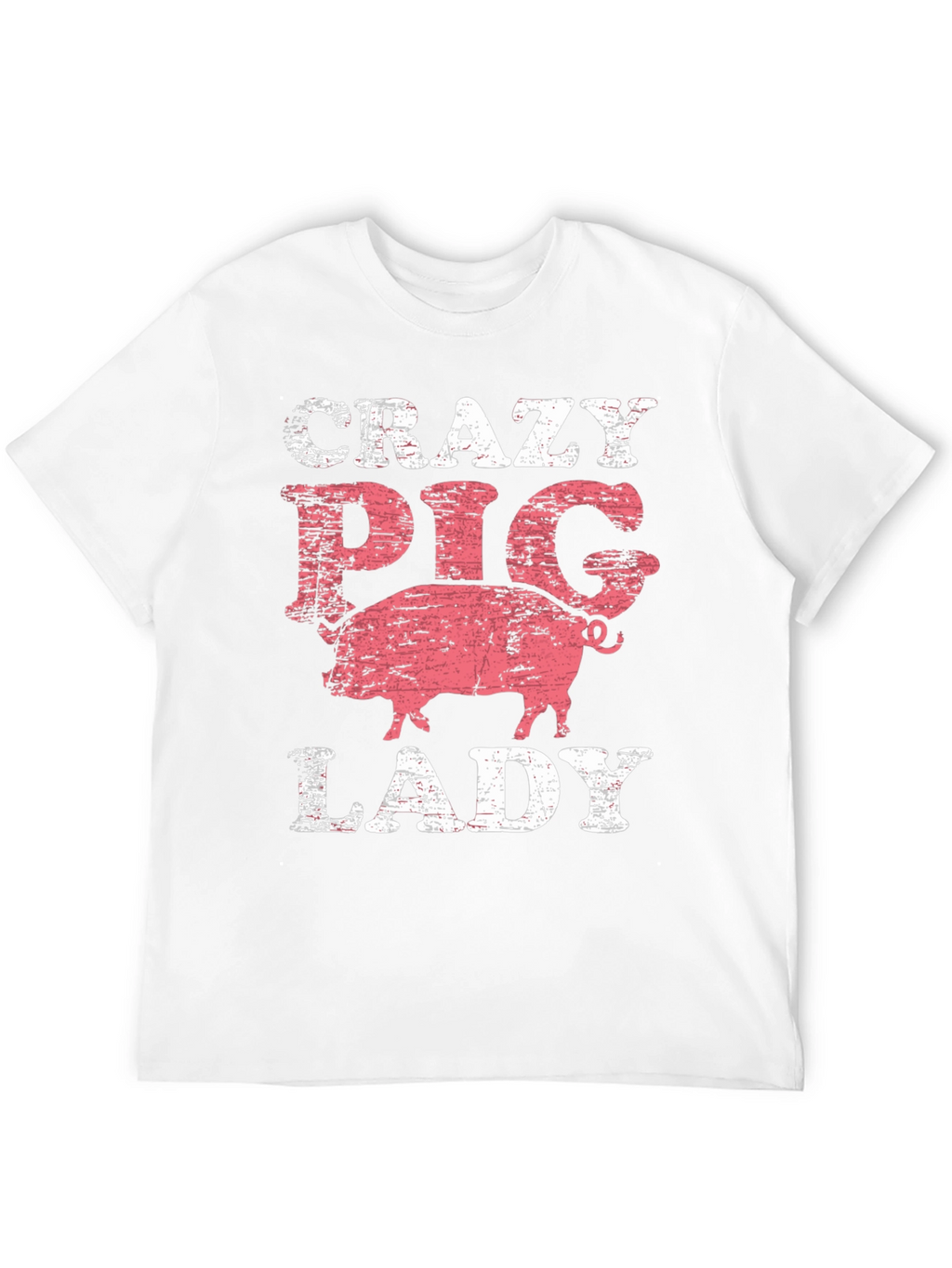 Crazy Pig Lady T-Shirt - Farm Animal Lover Tee