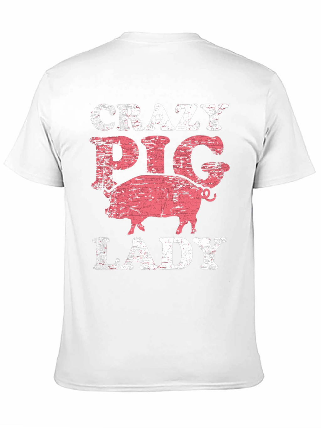 Crazy Pig Lady T-Shirt - Farm Animal Lover Tee
