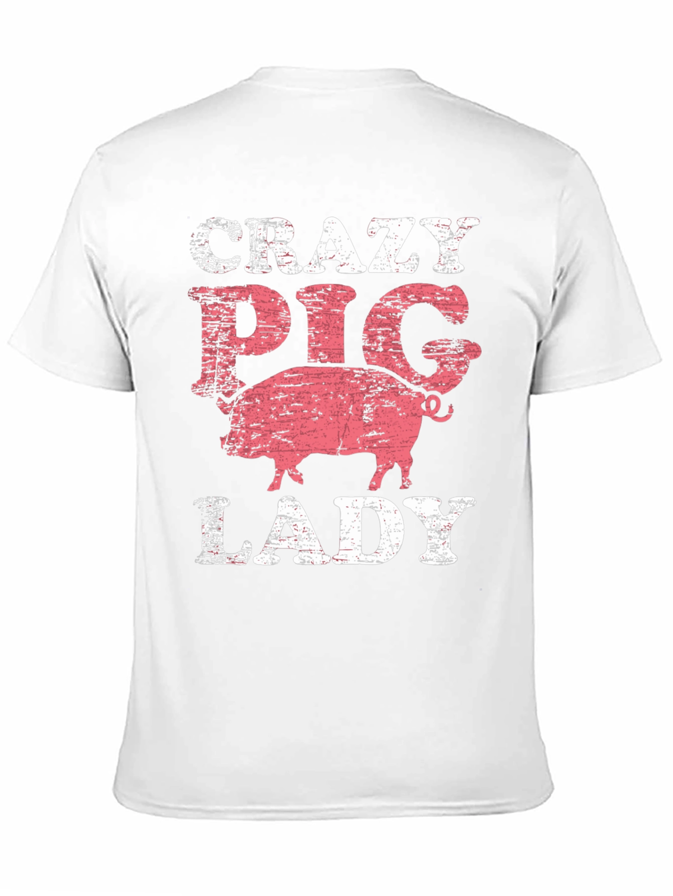 Crazy Pig Lady T-Shirt - Farm Animal Lover Tee