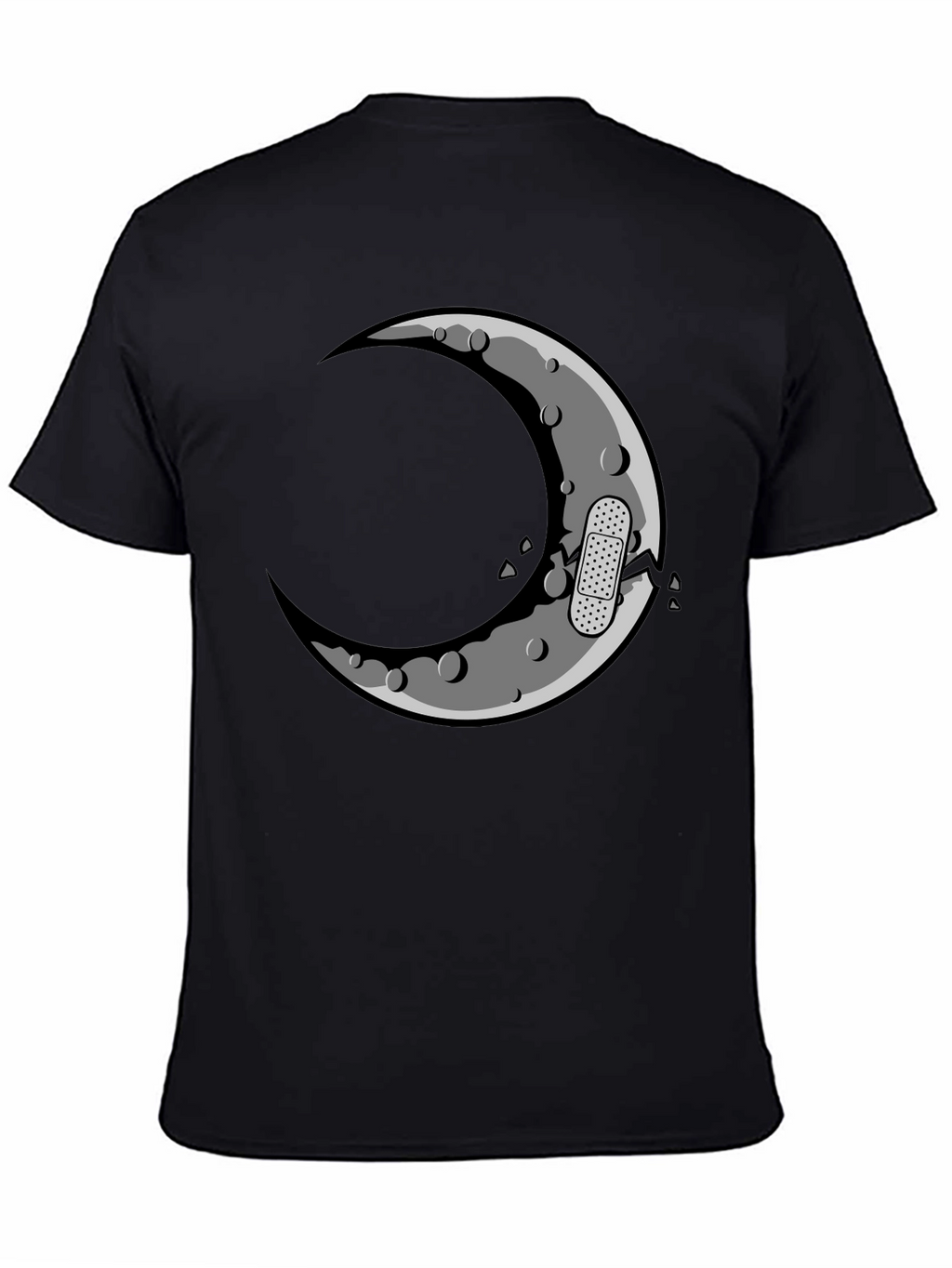Cracked Moon Graphic T-Shirt - Mens Black Tee