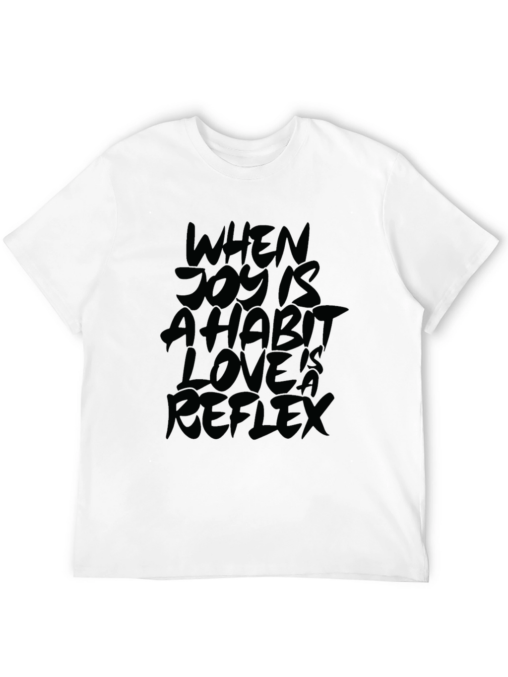 Joy Habit Love Reflex Black Graphic T-Shirt
