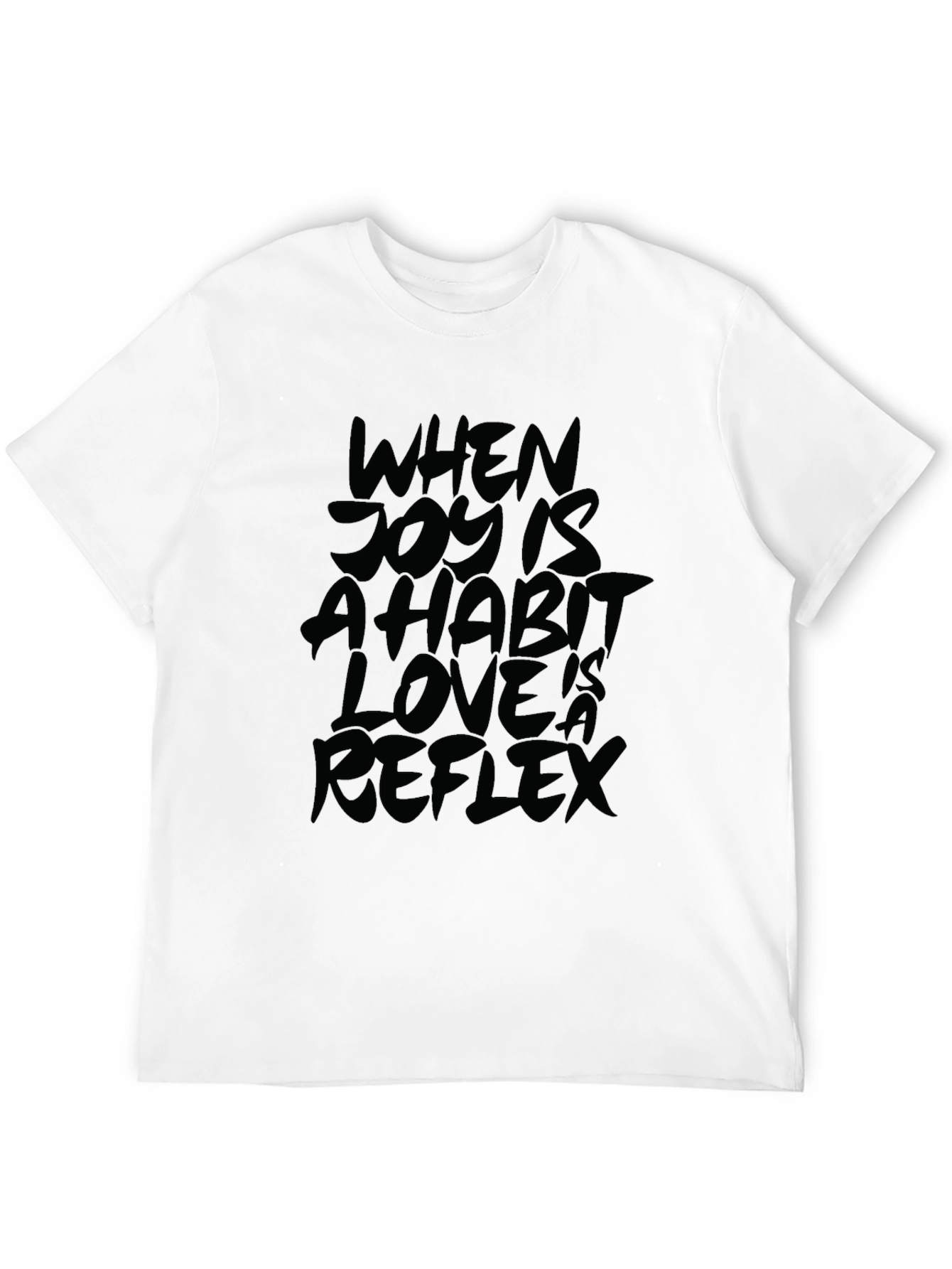 Joy Habit Love Reflex Black Graphic T-Shirt