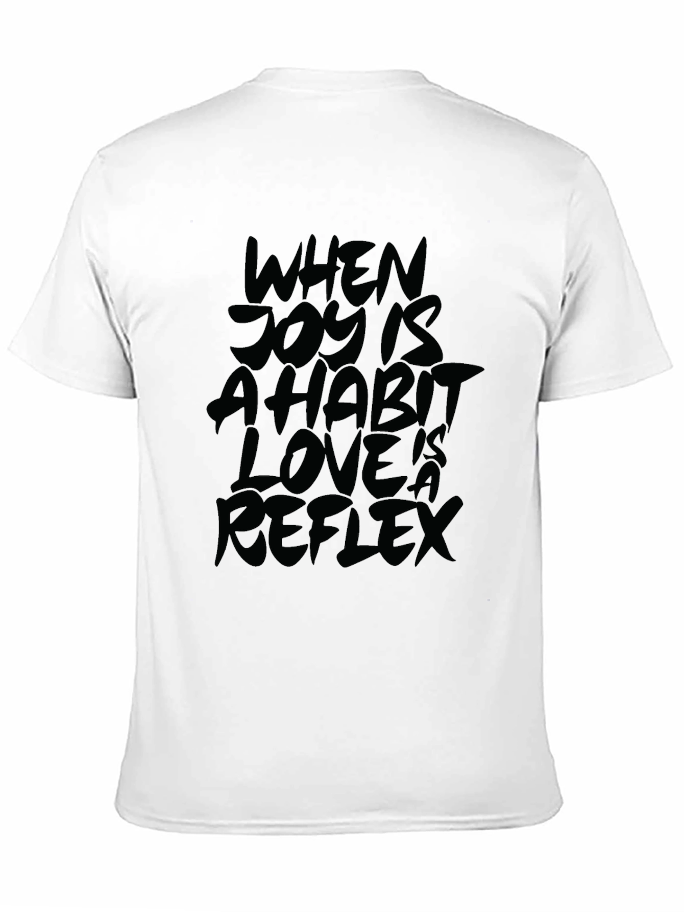 Joy Habit Love Reflex Black Graphic T-Shirt