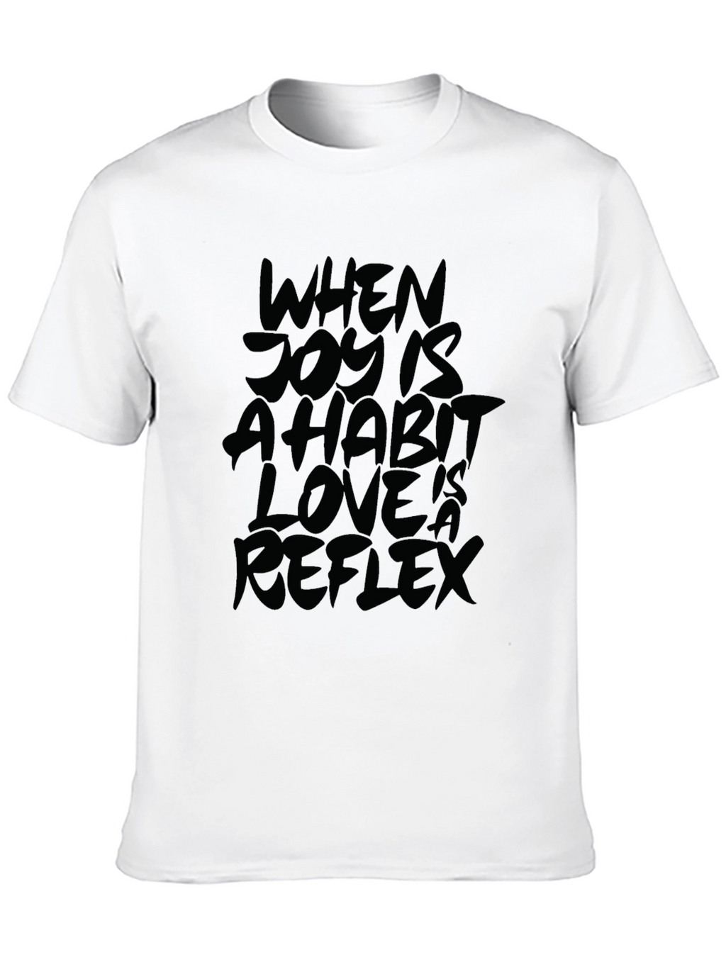 Joy Habit Love Reflex Black Graphic T-Shirt