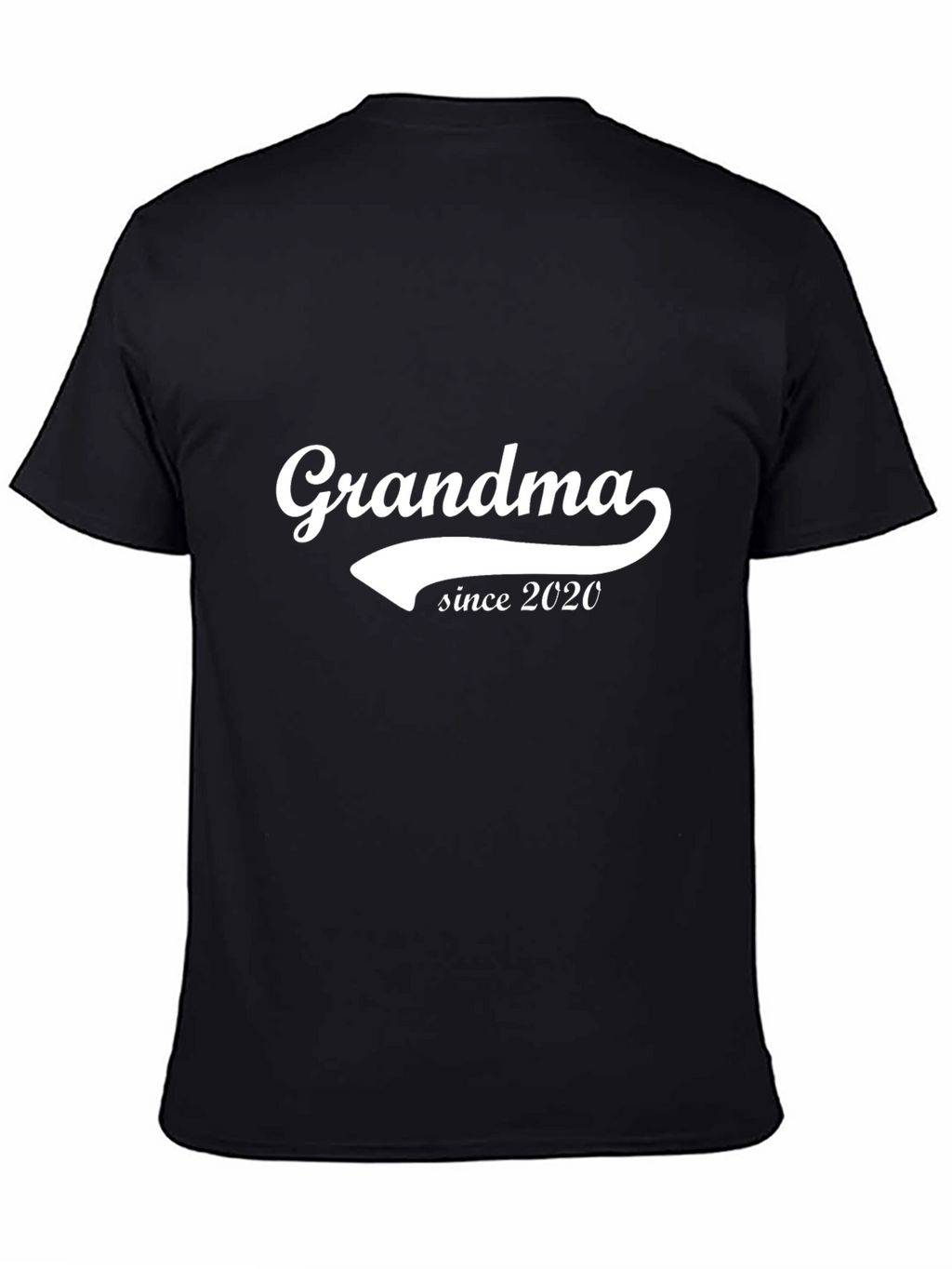 Grandma Since 2020 Black Graphic T-Shirt