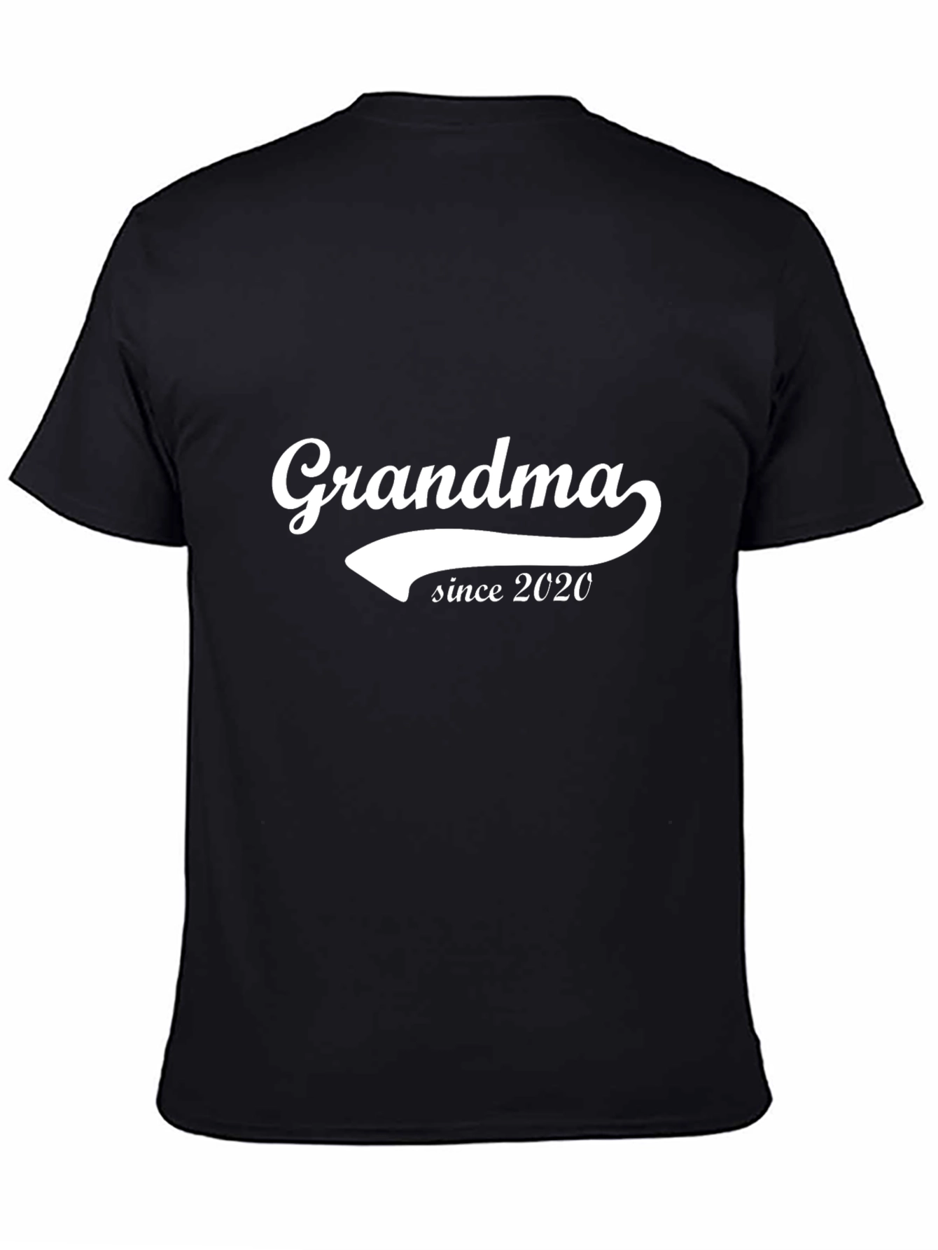 Grandma Since 2020 Black Graphic T-Shirt