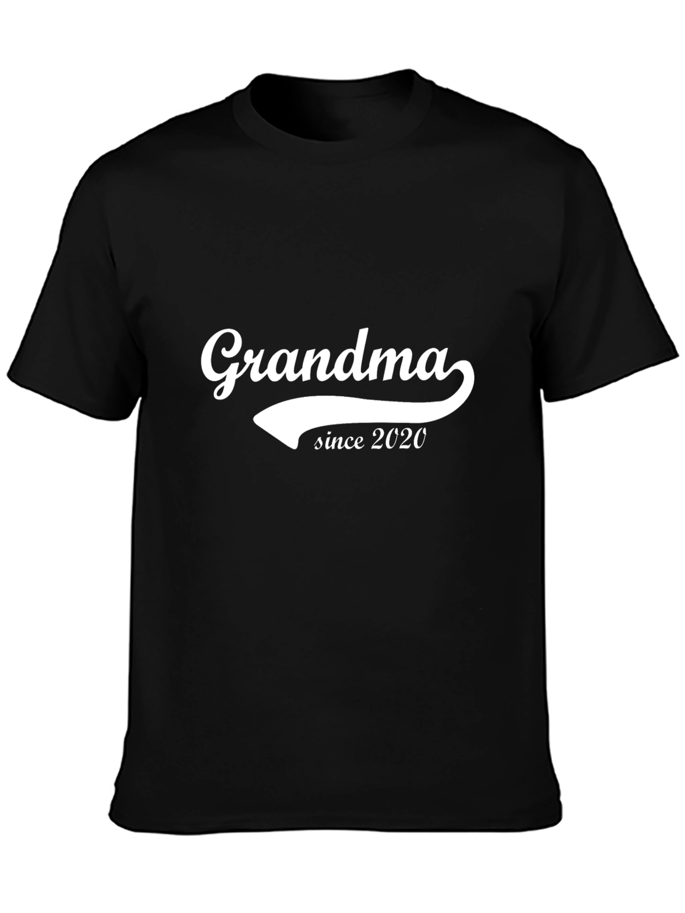 Grandma Since 2020 Black Graphic T-Shirt
