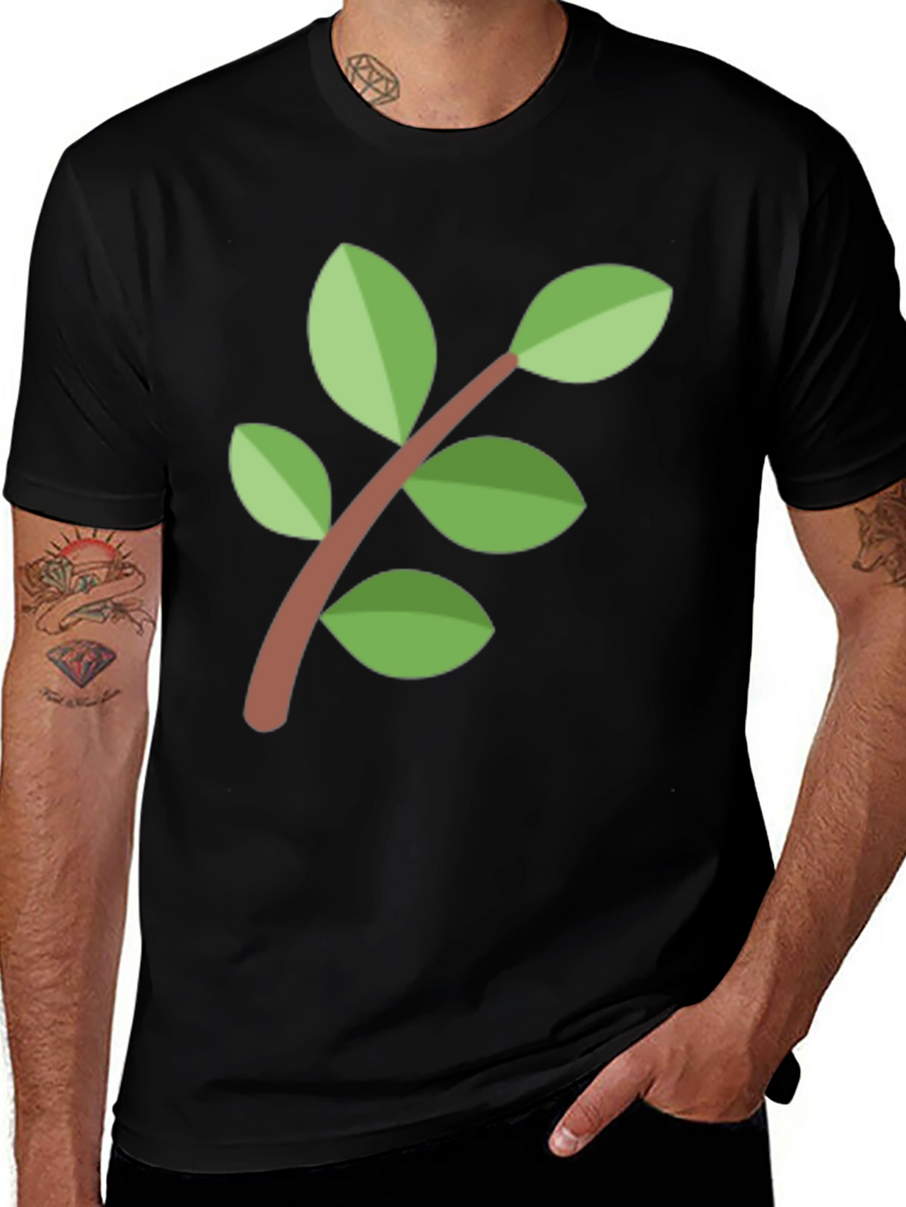 Nature Inspired Black T-Shirt