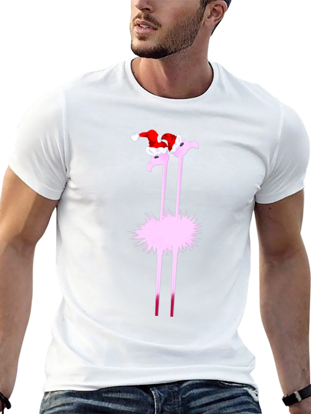 Festive Flamingo Tee - Holiday Style