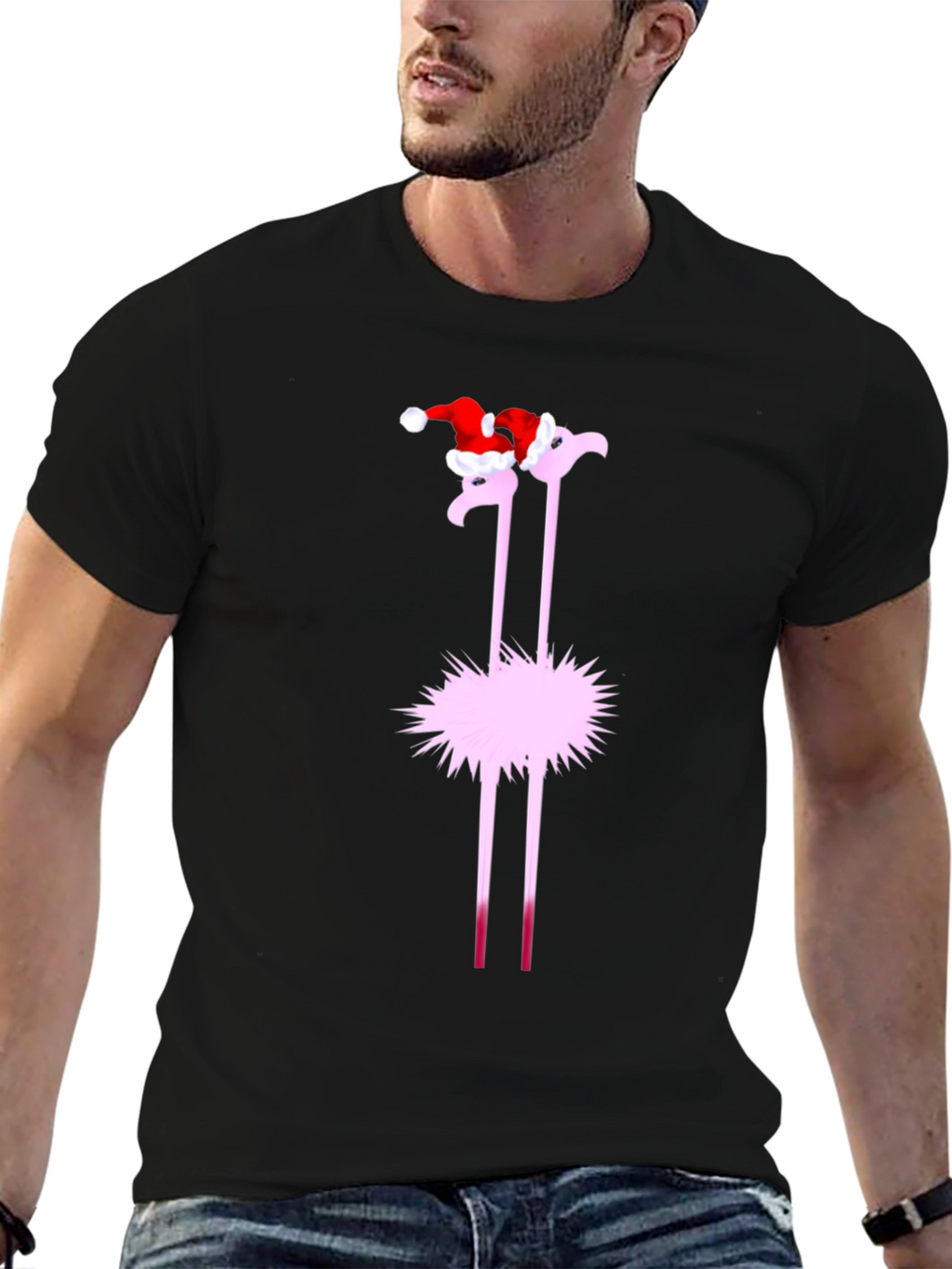 Festive Flamingo Tee - Holiday Style