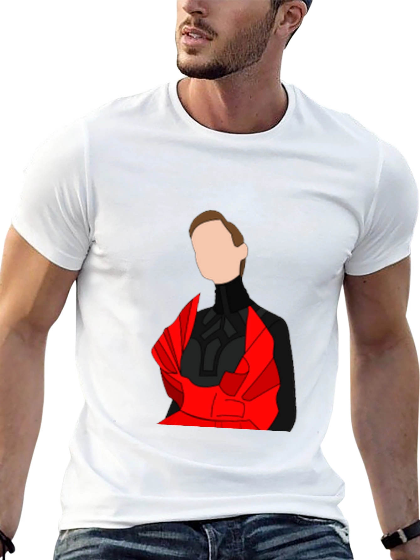Abstract Red & Black Graphic Tee