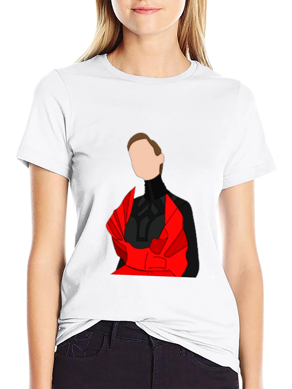 Abstract Red & Black Graphic Tee