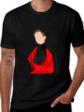 Abstract Red & Black Graphic Tee