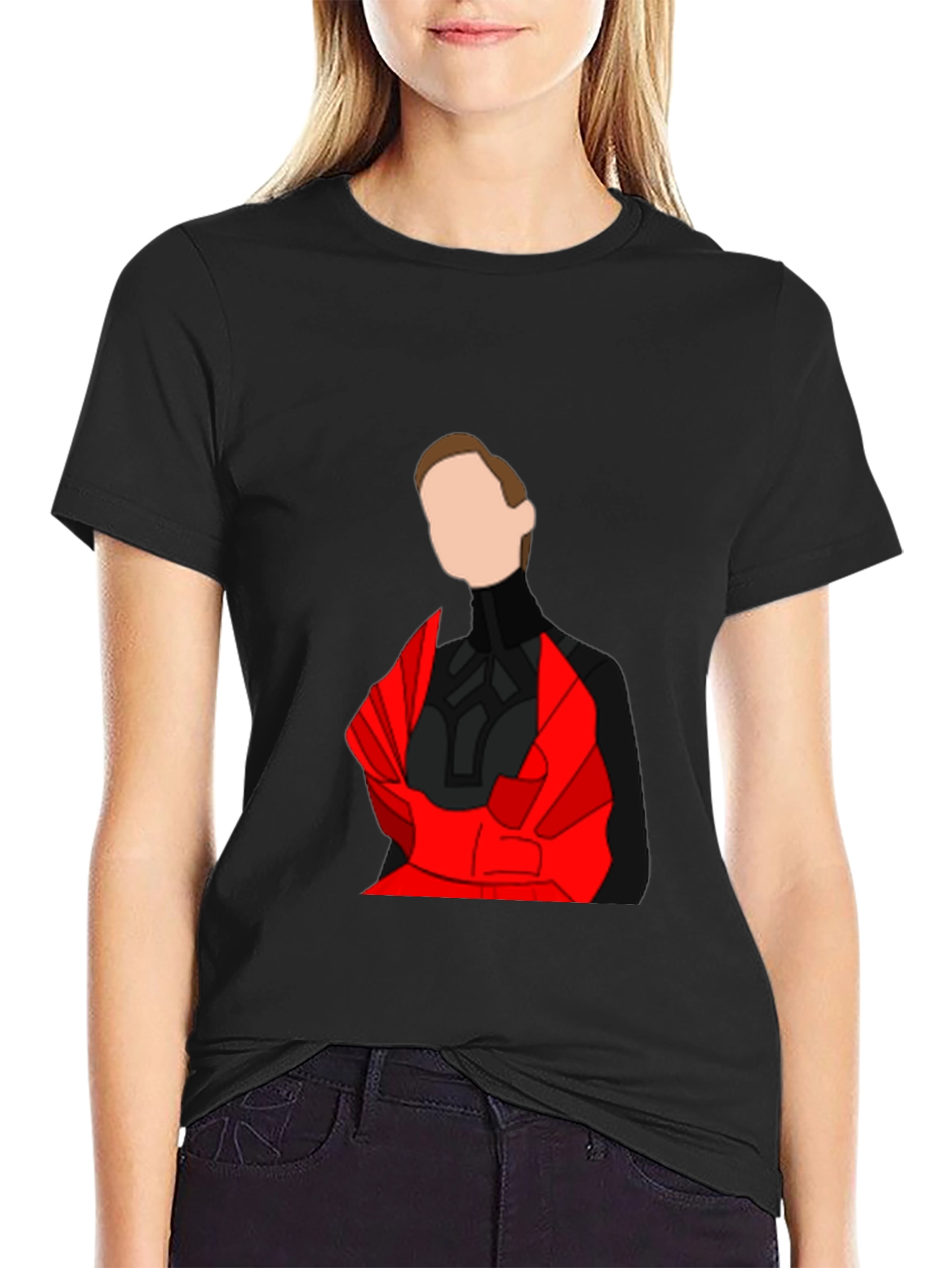 Abstract Red & Black Graphic Tee