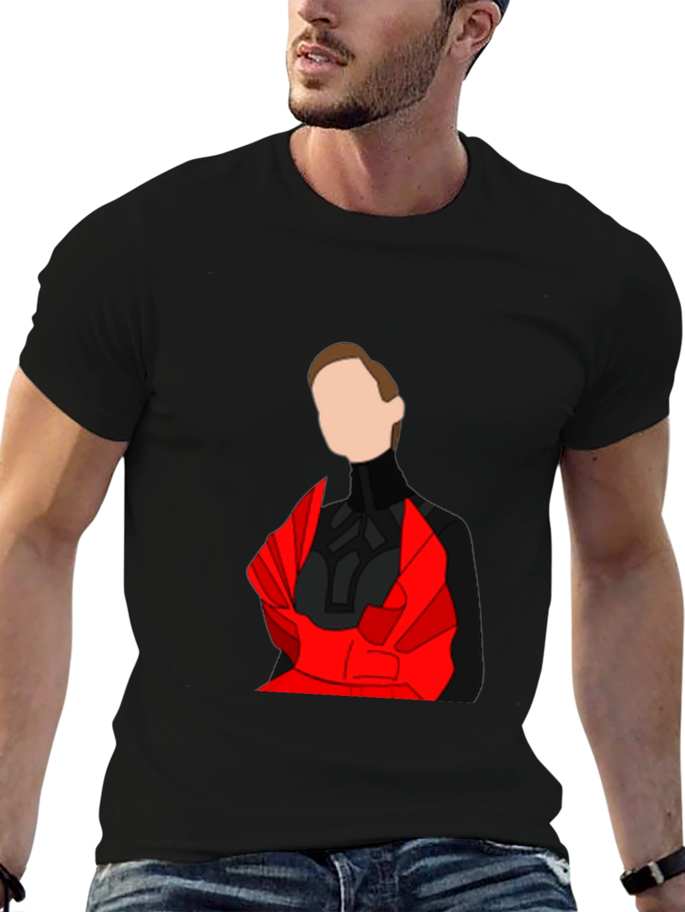 Abstract Red & Black Graphic Tee