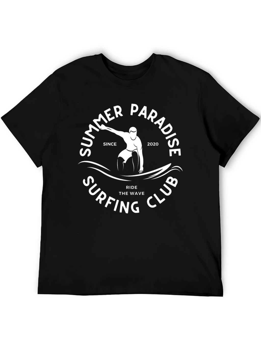 Summer Paradise Surfing Club Black T-Shirt