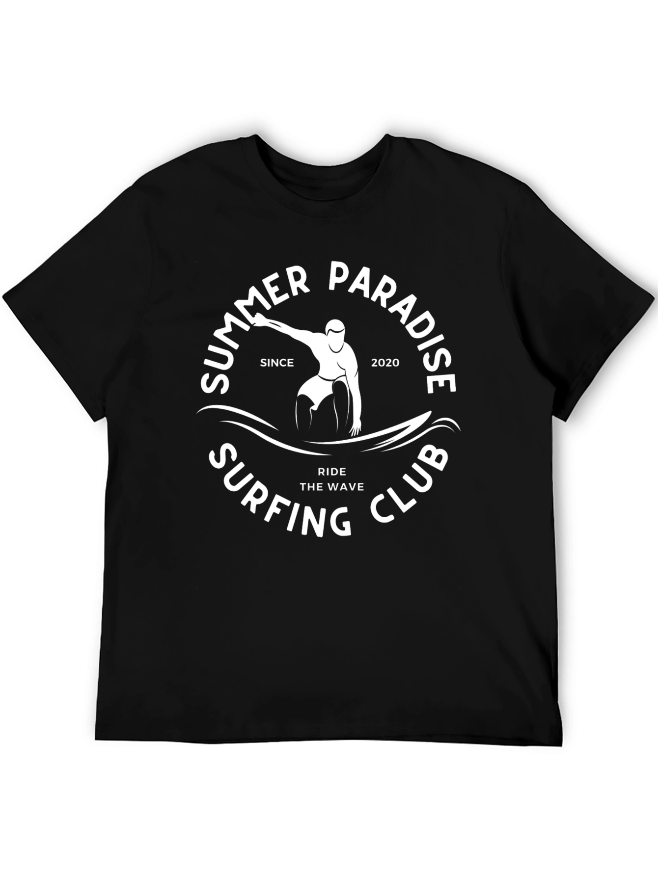Summer Paradise Surfing Club Black T-Shirt
