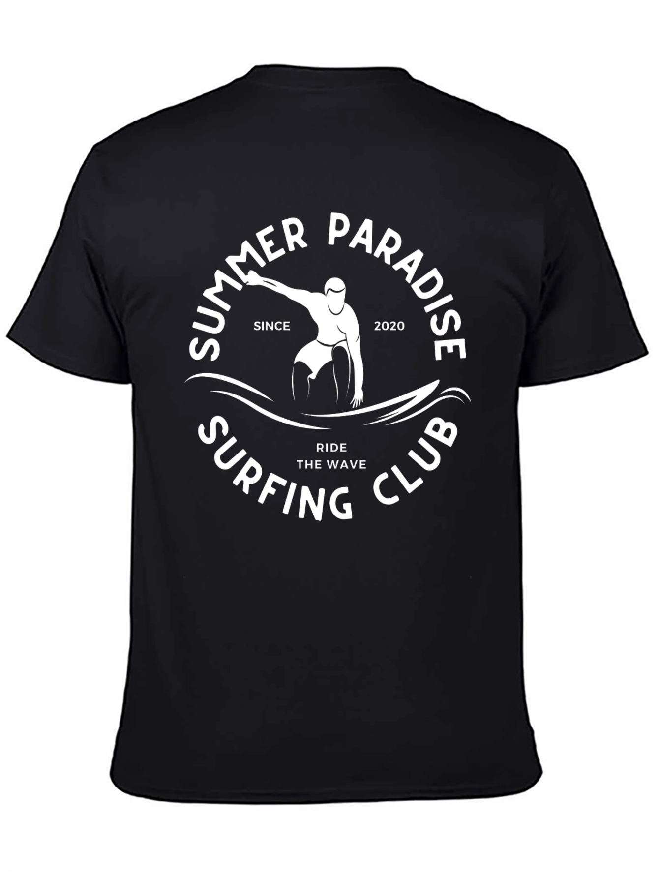 Summer Paradise Surfing Club Black T-Shirt