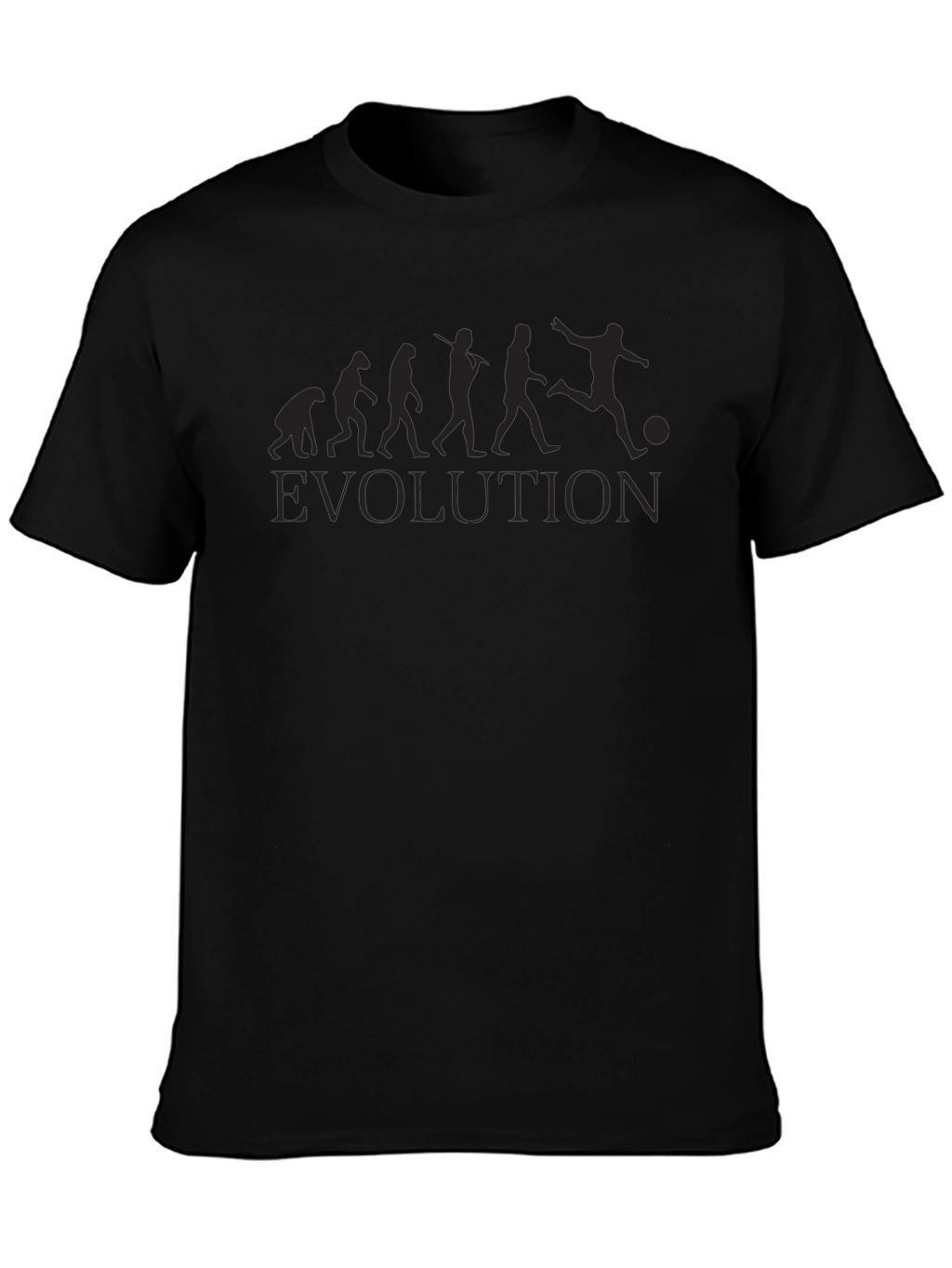 Evolution of Soccer Black Graphic Tee