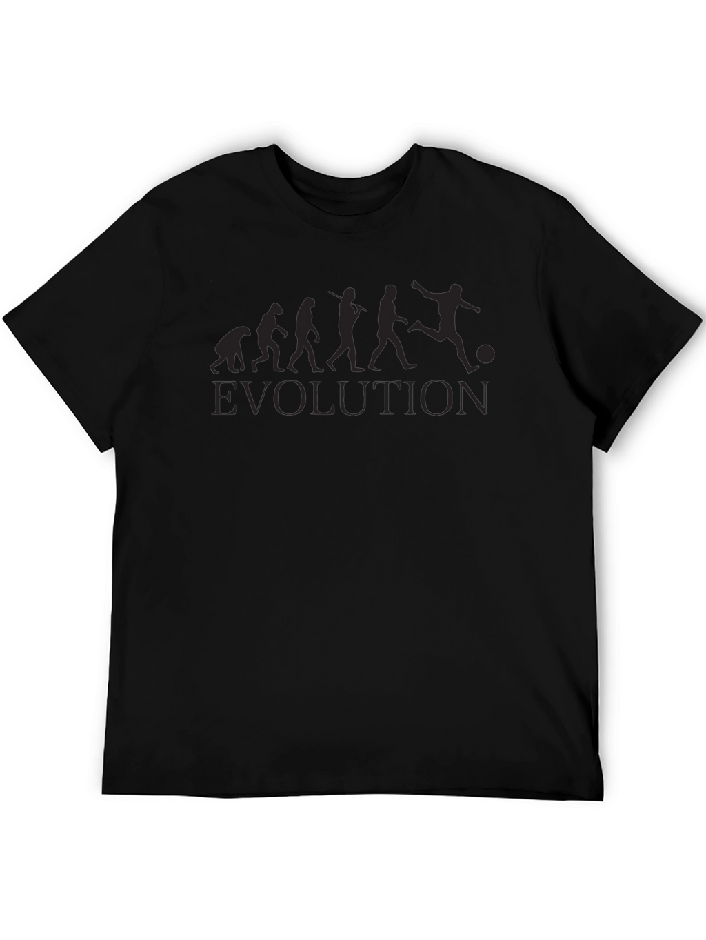 Evolution of Soccer Black Graphic Tee