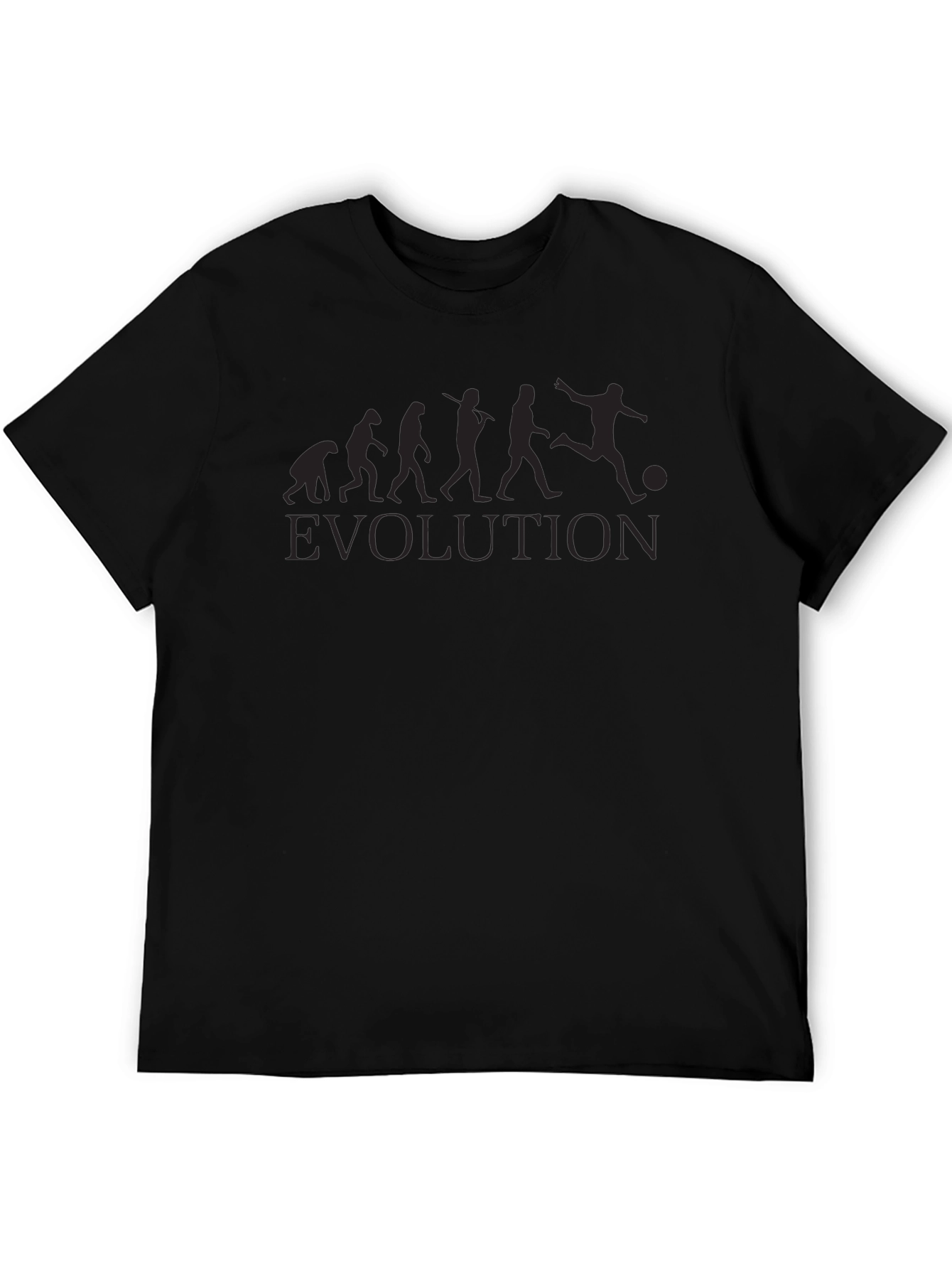 Evolution of Soccer Black Graphic Tee