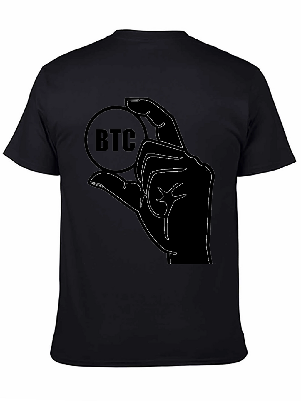 Bitcoin BTC Hand Graphic T-Shirt - Crypto Currency Tee
