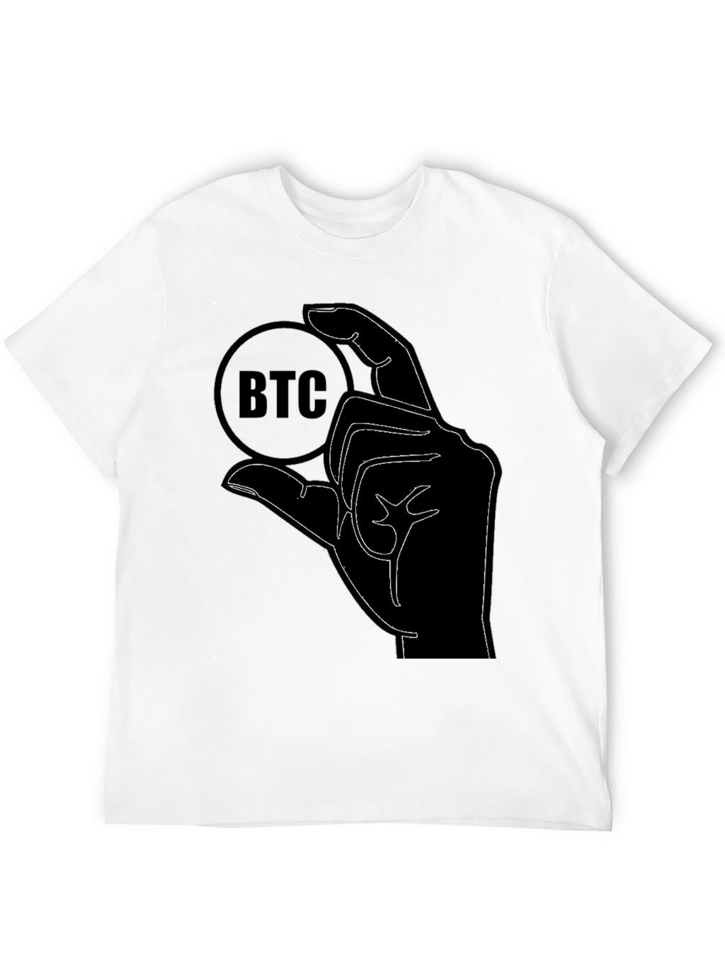 Bitcoin BTC Hand Graphic T-Shirt - Crypto Currency Tee