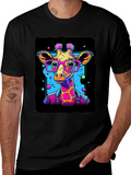 Giraffe in Glasses Graphic T-Shirt