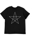 Geometric Star Graphic Black T-Shirt