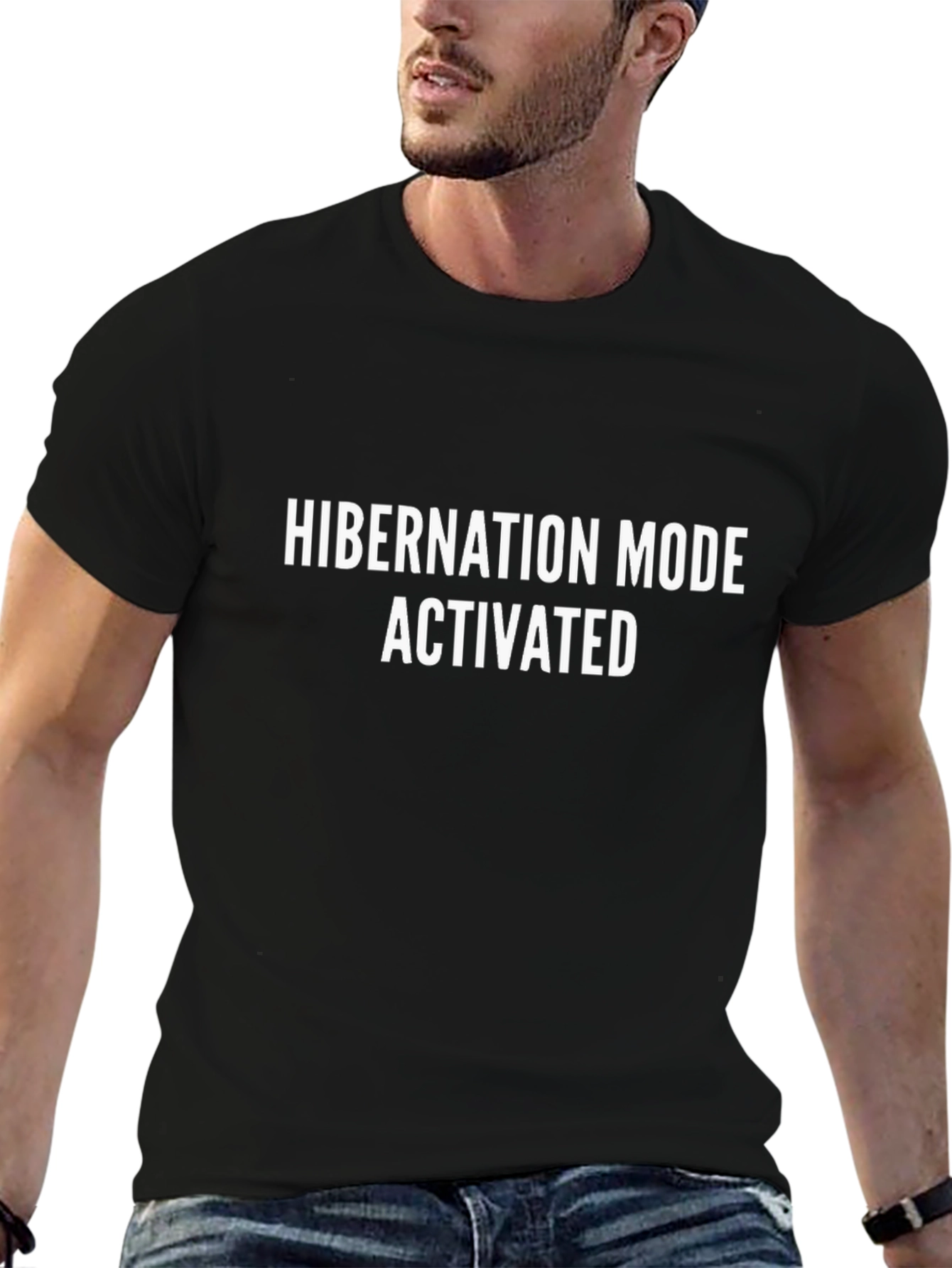 Hibernation Mode Activated Black T-Shirt