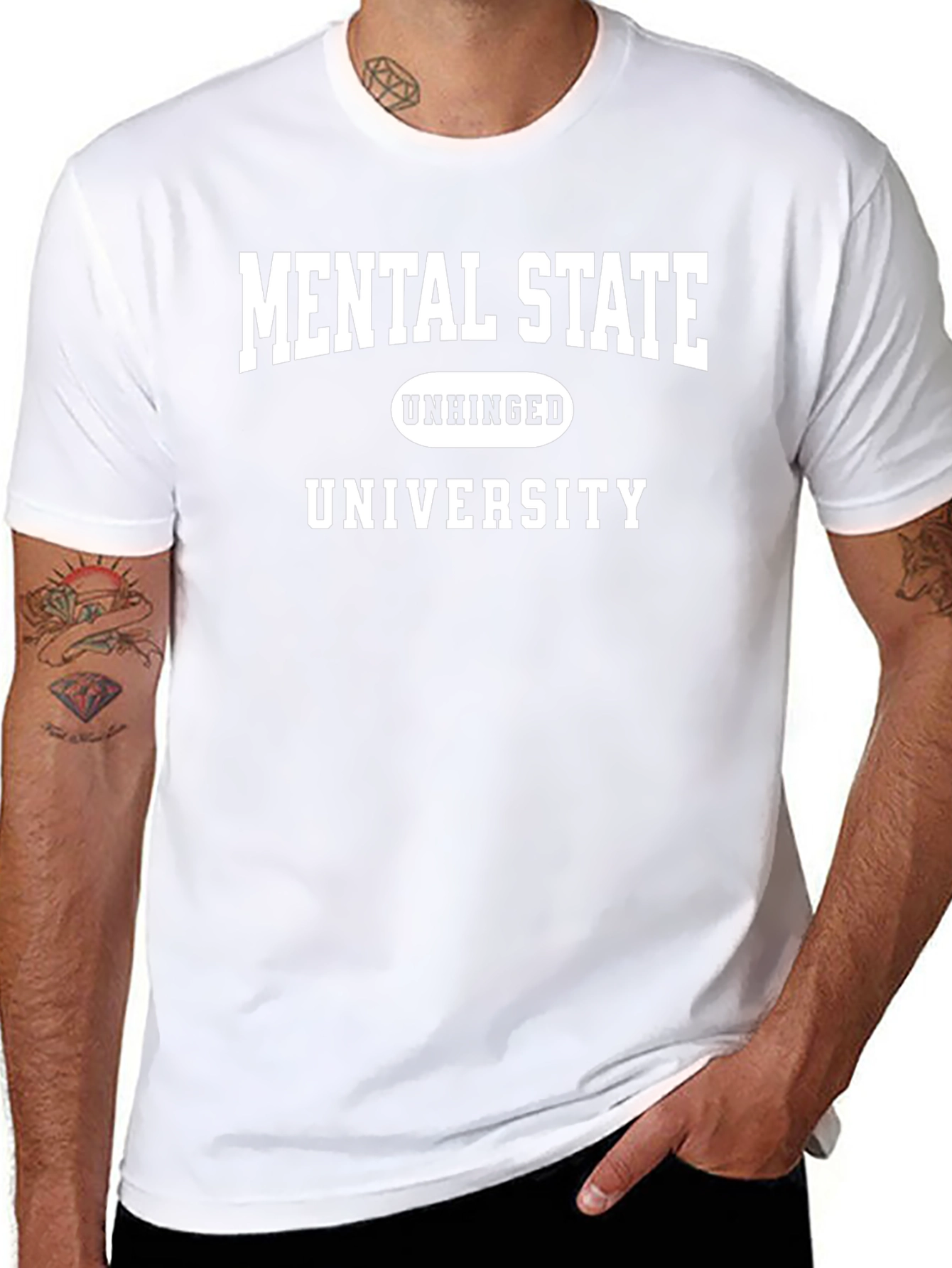 Mental State Unhinged University Black T-Shirt