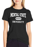 Mental State Unhinged University Black T-Shirt
