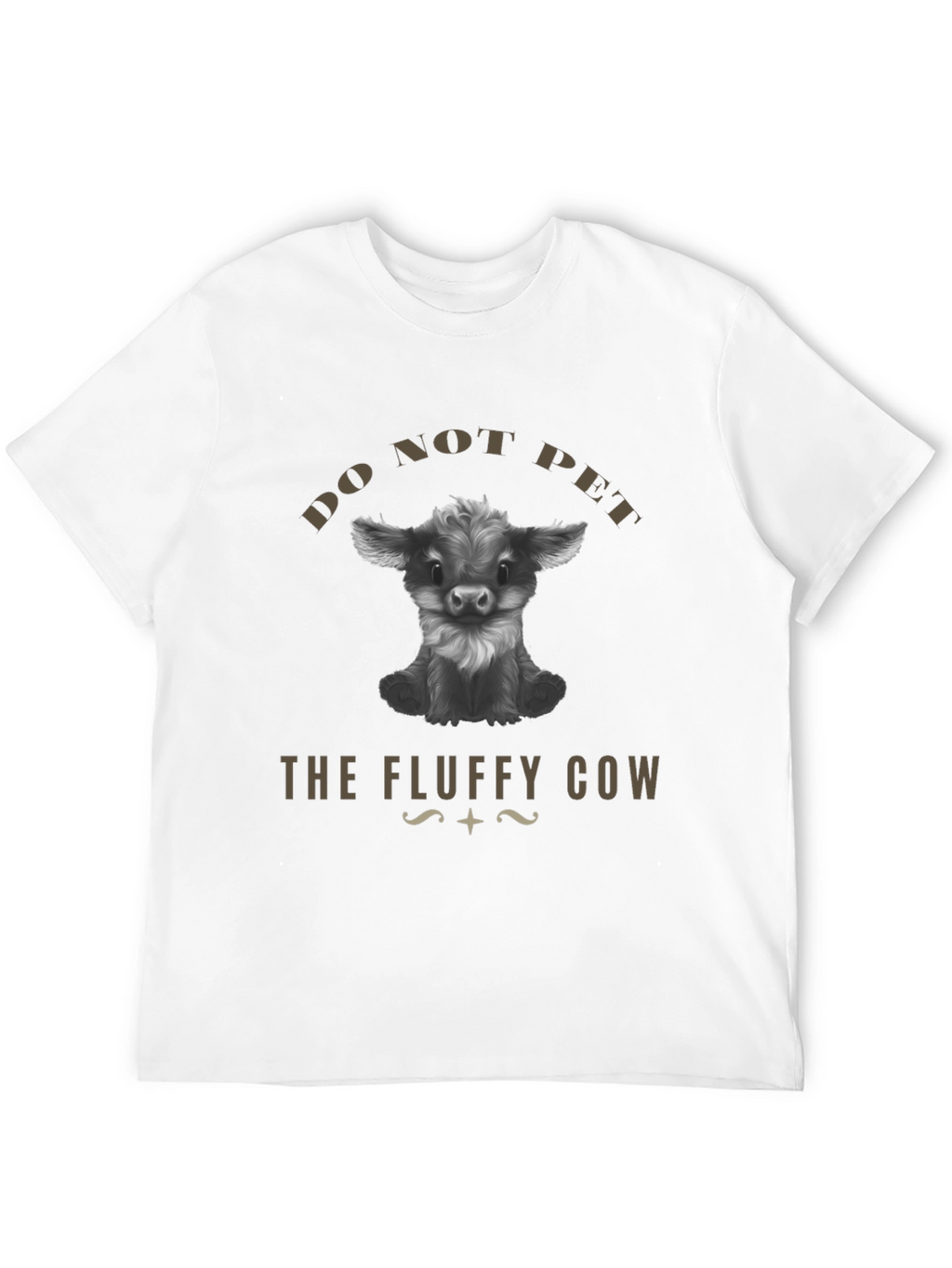 Do Not Pet The Fluffy Cow Graphic T-Shirt