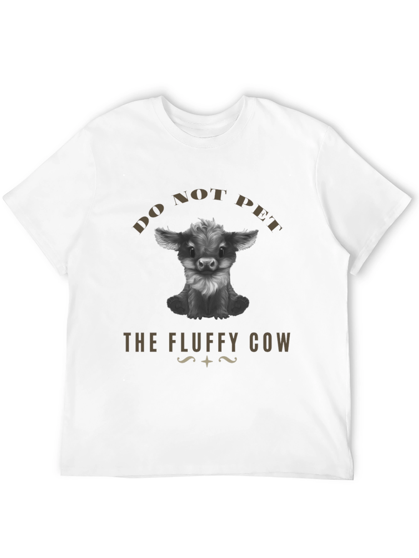 Do Not Pet The Fluffy Cow Graphic T-Shirt