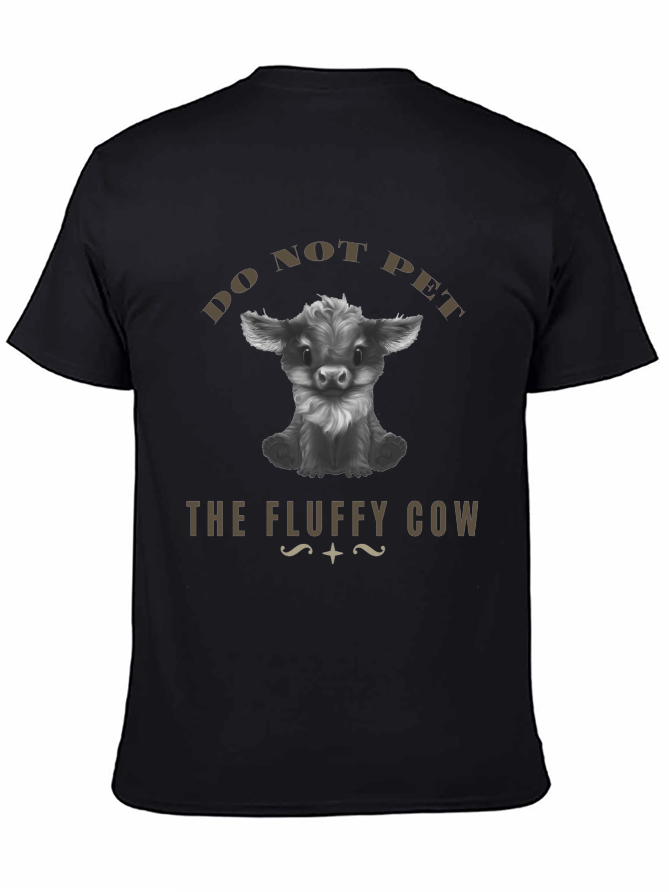 Do Not Pet The Fluffy Cow Graphic T-Shirt