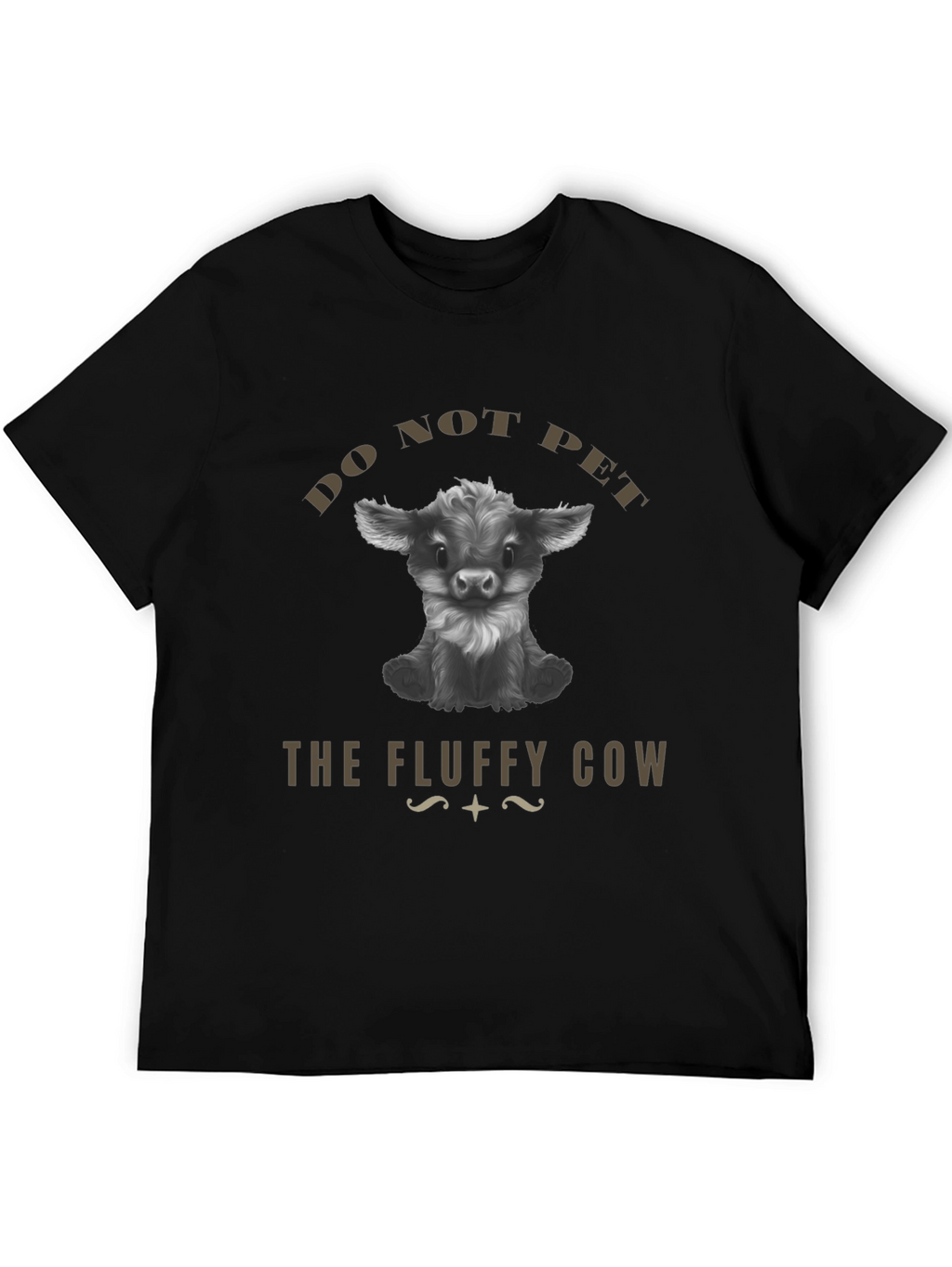 Do Not Pet The Fluffy Cow Graphic T-Shirt