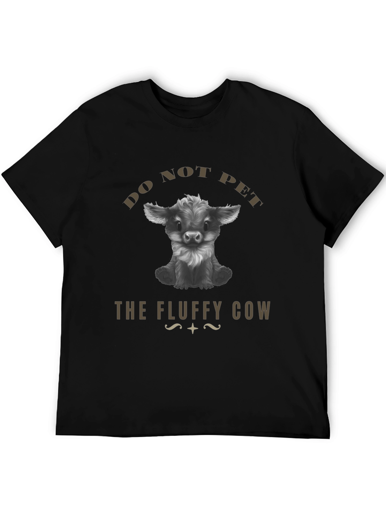 Do Not Pet The Fluffy Cow Graphic T-Shirt