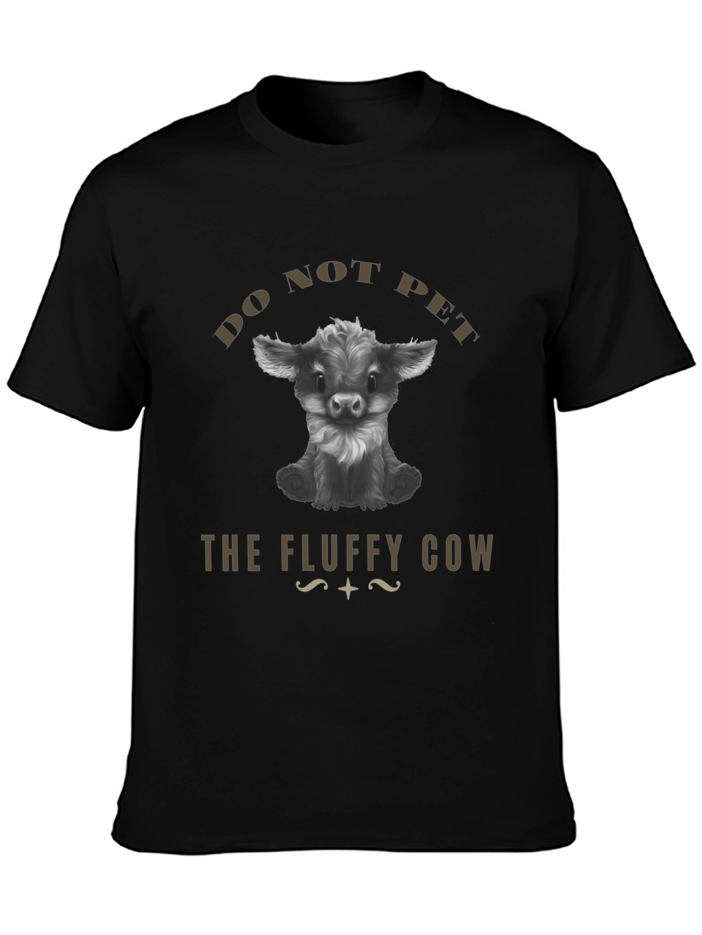 Do Not Pet The Fluffy Cow Graphic T-Shirt