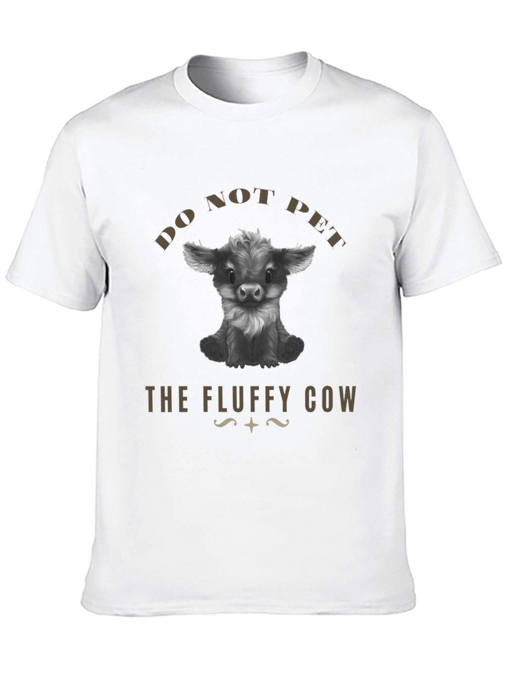 Do Not Pet The Fluffy Cow Graphic T-Shirt