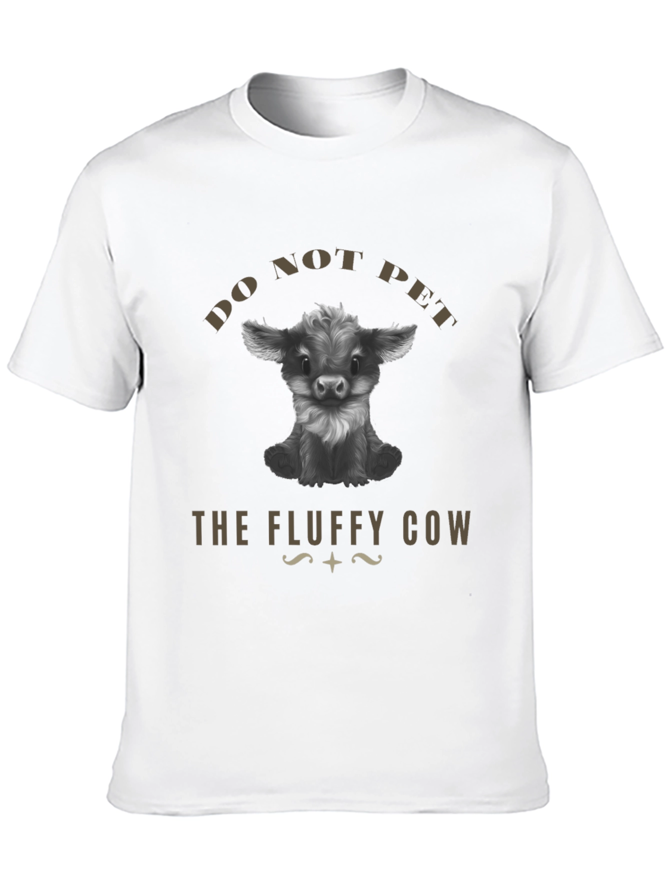 Do Not Pet The Fluffy Cow Graphic T-Shirt