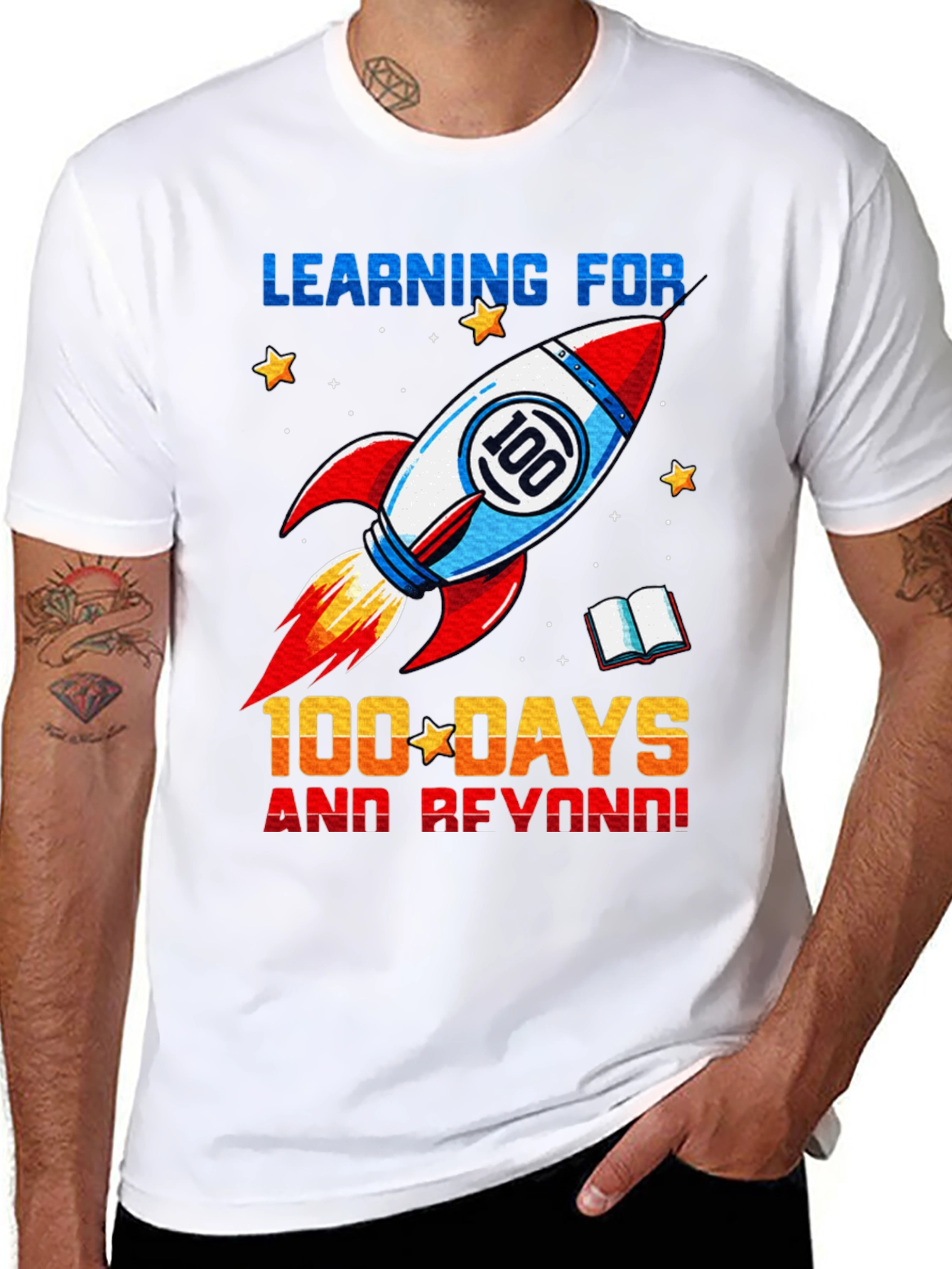 100 Days of School Rocket T-Shirt