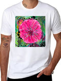 Floral Zinnia Art Print T-Shirt