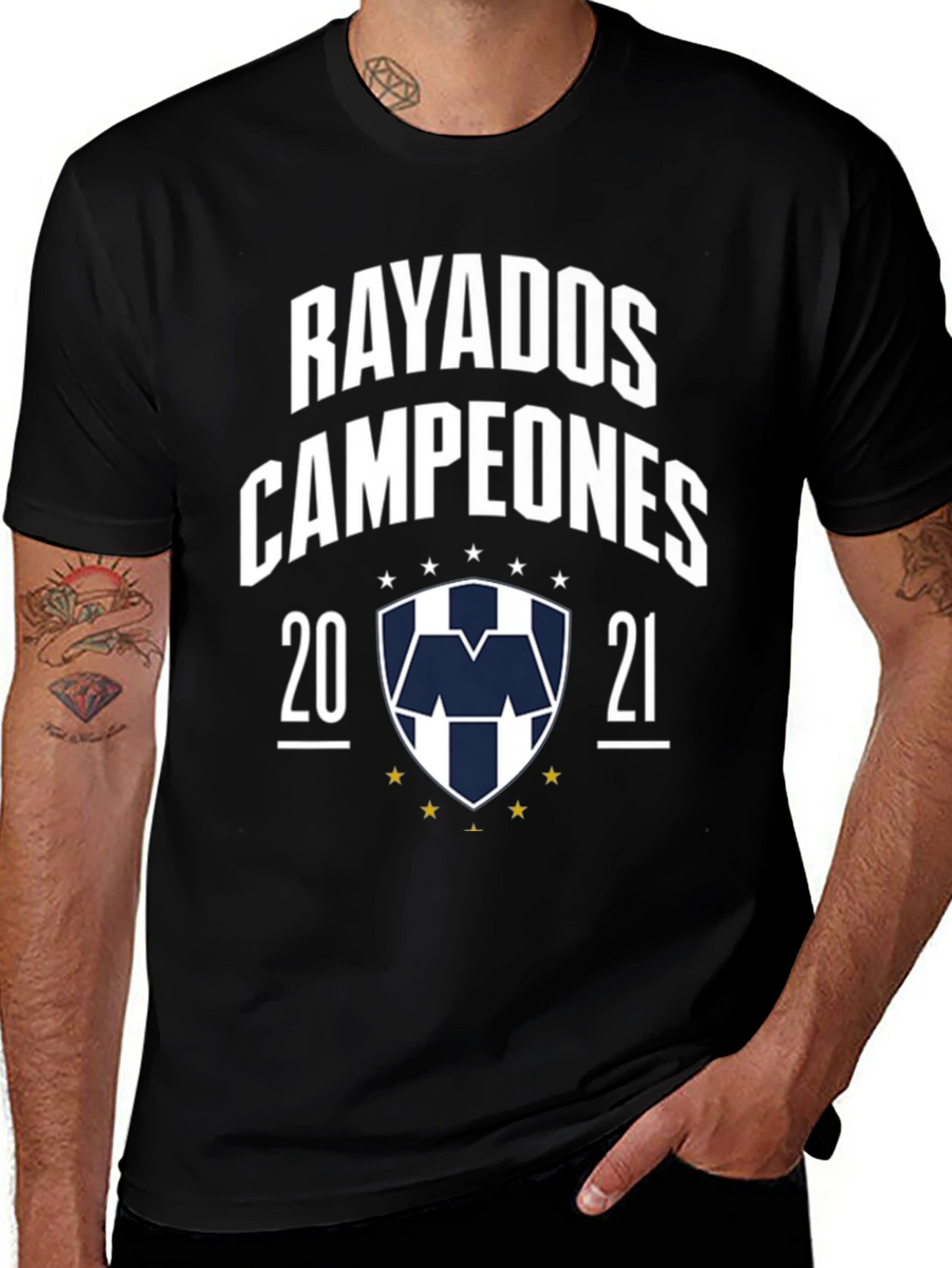 Rayados Campeones 2021 Black T-Shirt