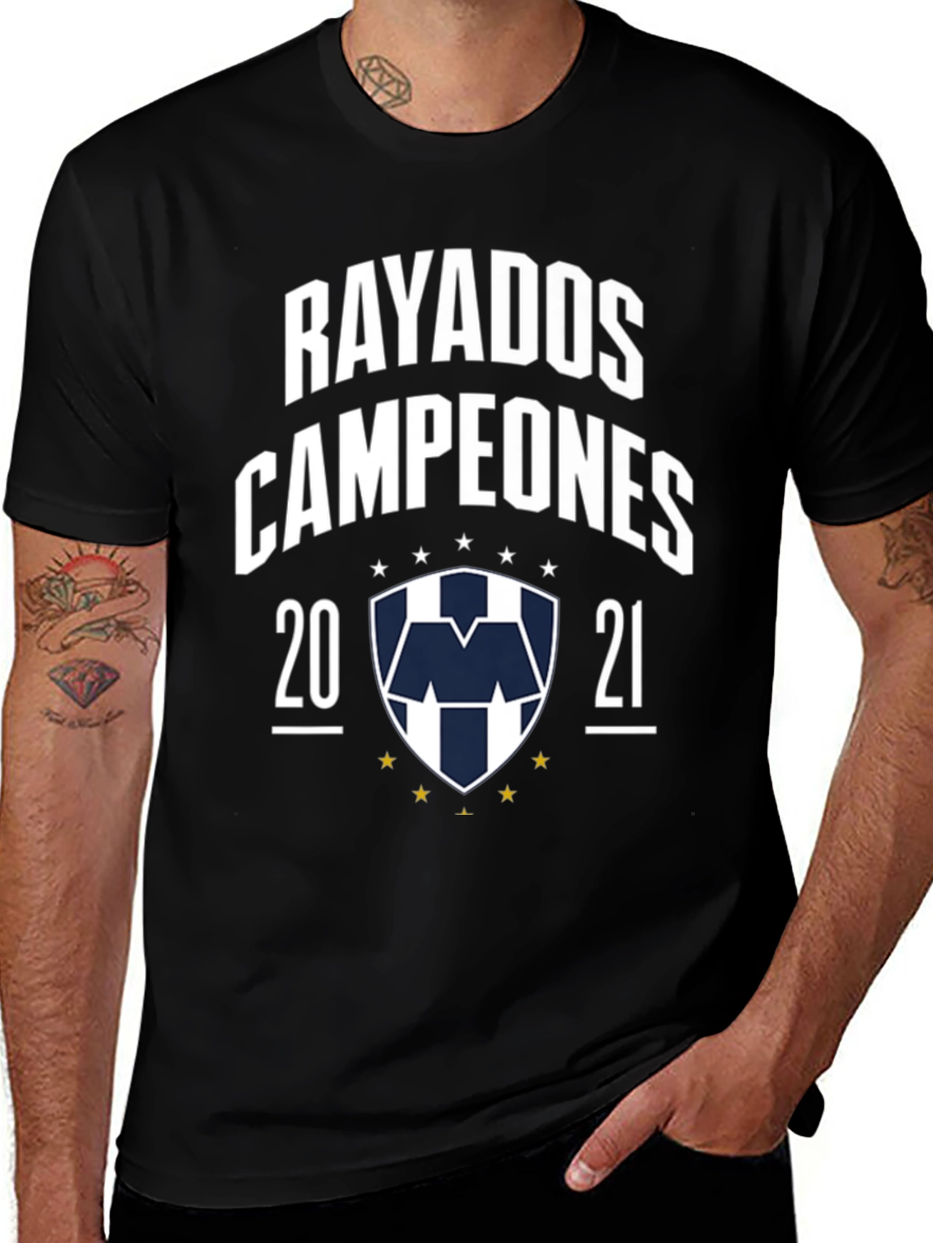 Rayados Campeones 2021 Black T-Shirt