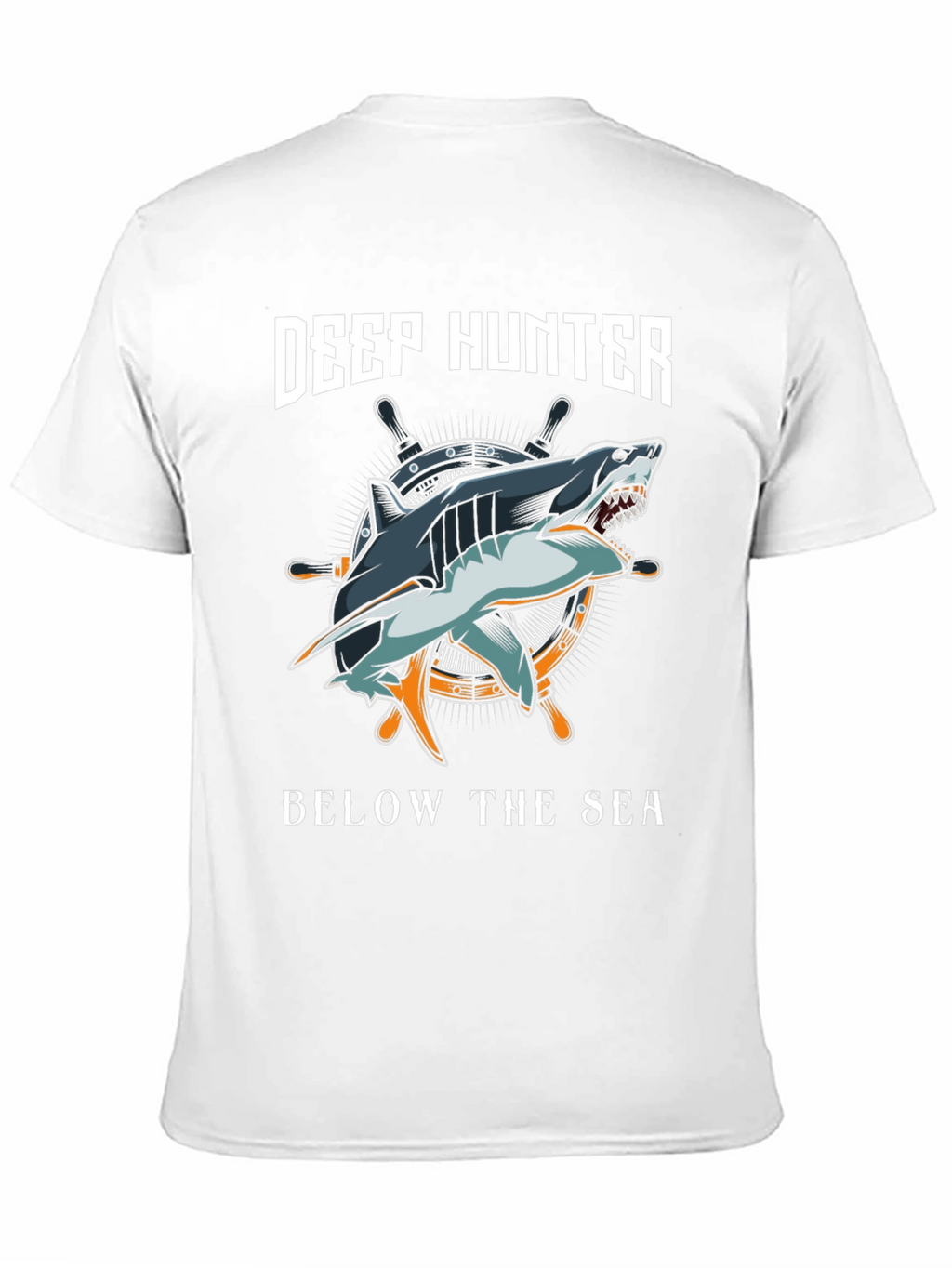 Deep Hunter Graphic T-Shirt - Shark Design