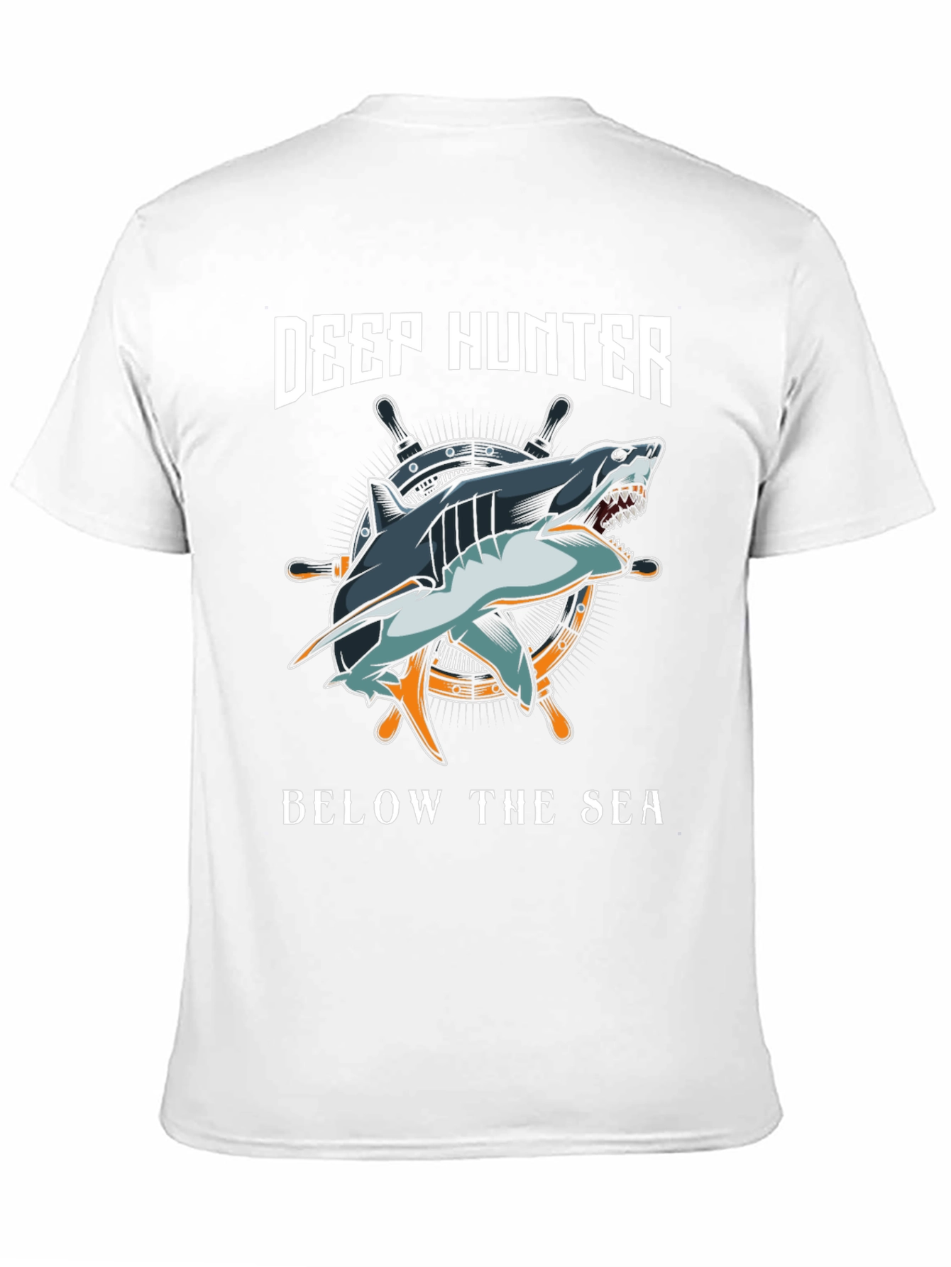 Deep Hunter Graphic T-Shirt - Shark Design
