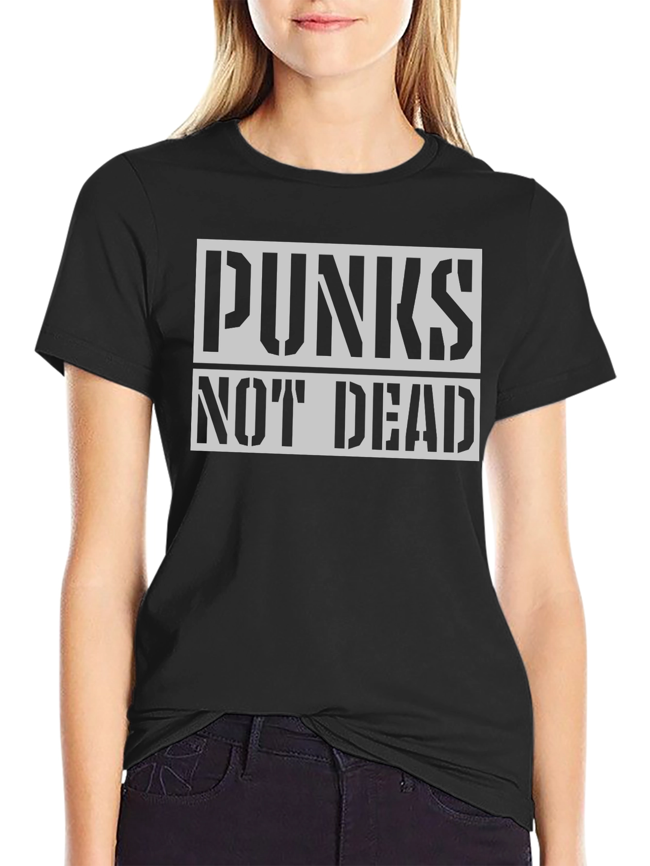 Punks Not Dead Black Graphic Tee